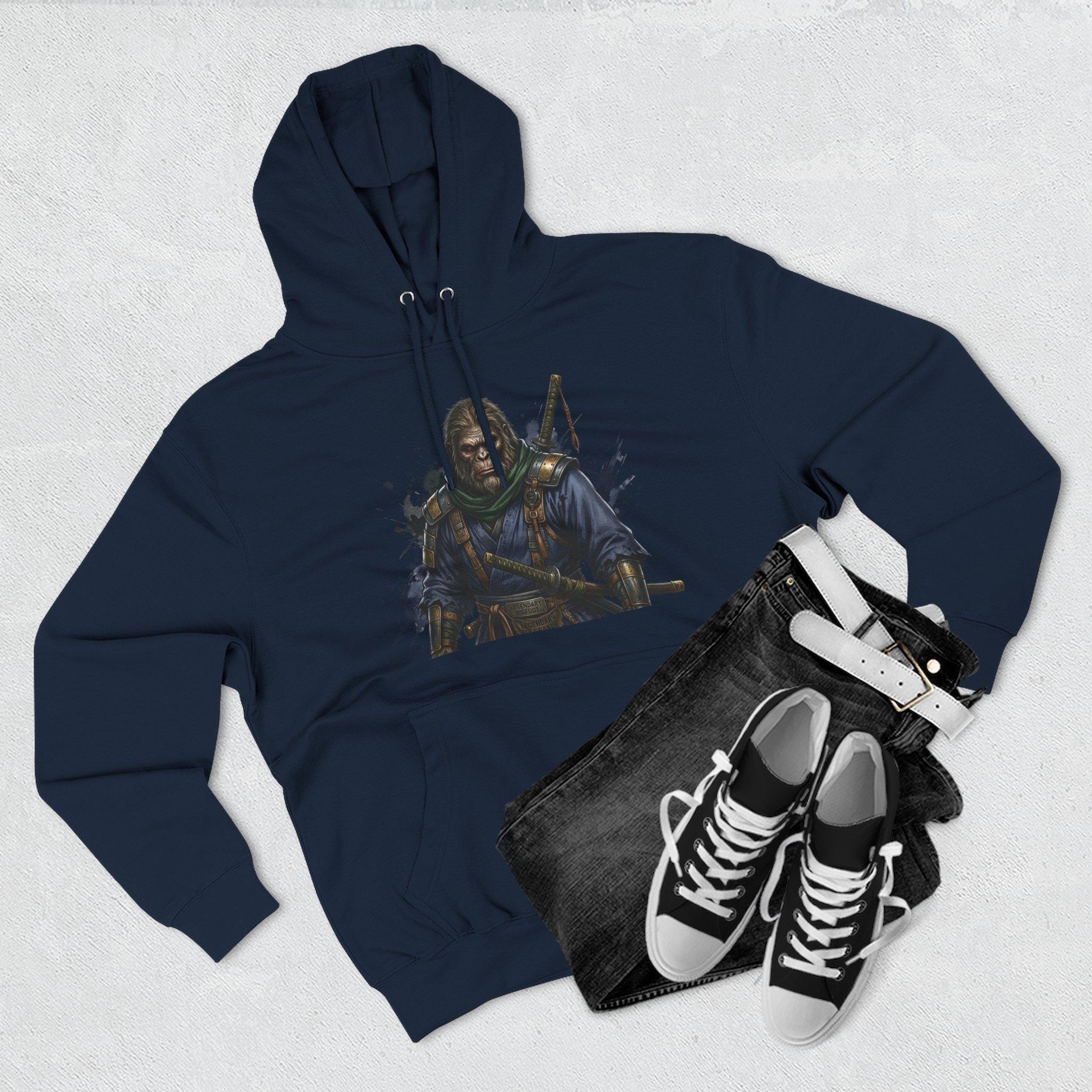 Samurai Warrior Fleece Hoodie — Three-Panel Graphic Pullover with Swords 13 Samurai Warrior Fleece Hoodie — Three-Panel Graphic Pullover with Swords - Imagen 13