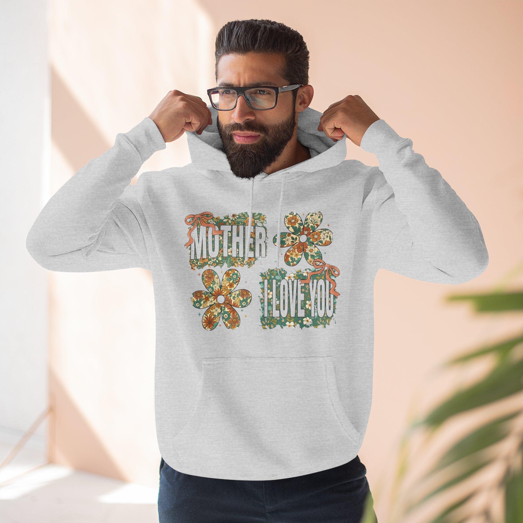 Sudadera con capucha floral "Mother I Love You" — Sudadera polar retro con estampado floral 8 Sudadera con capucha floral "Mother I Love You" — Sudadera polar retro con estampado floral - Imagen 8
