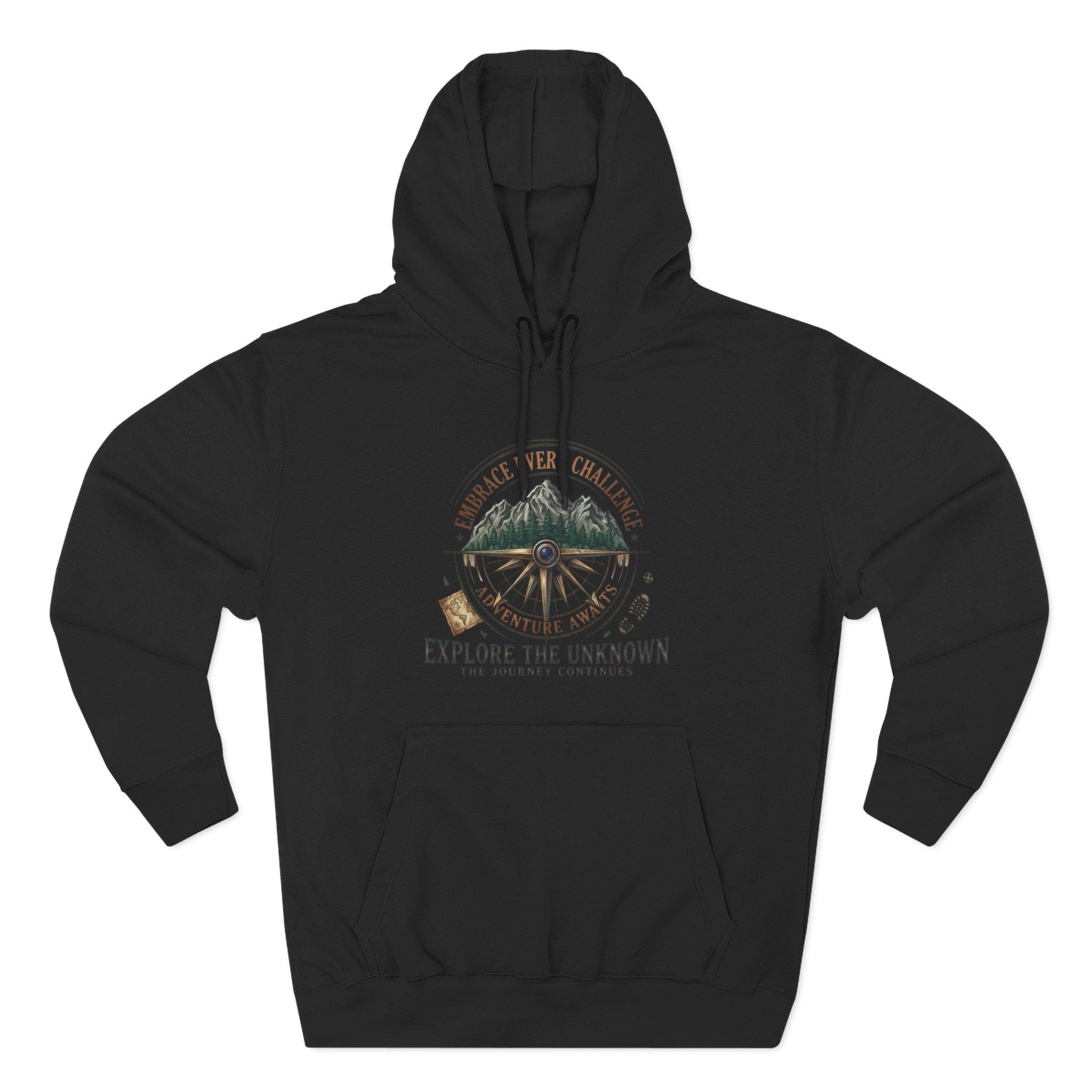 Adventure Hoodie - "Explore the Unknown" Mountain Compass Graphic 14 Adventure Hoodie - "Explore the Unknown" Mountain Compass Graphic - Imagen 14