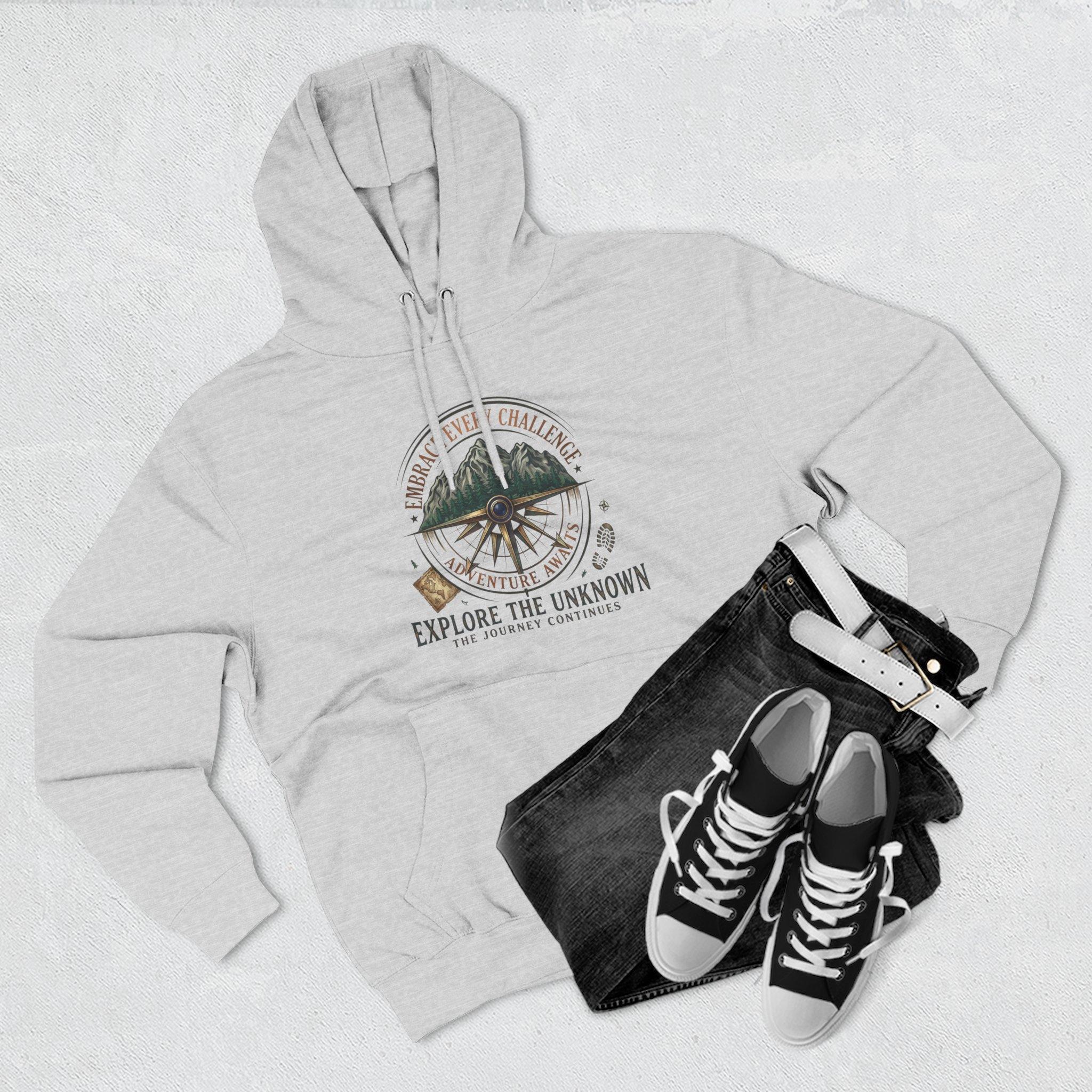 Adventure Hoodie - "Explore the Unknown" Mountain Compass Graphic 8 Adventure Hoodie - "Explore the Unknown" Mountain Compass Graphic - Imagen 8