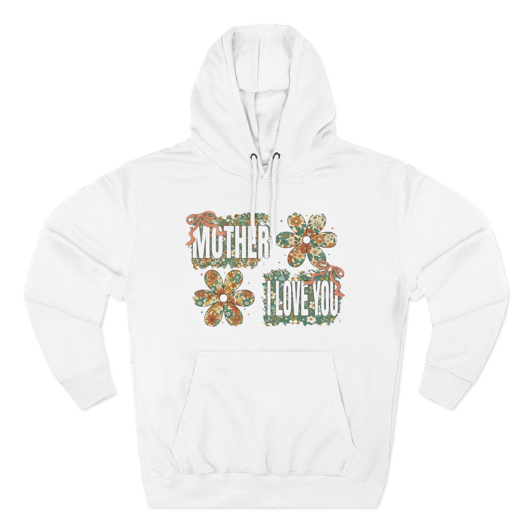 Sudadera con capucha floral "Mother I Love You" — Sudadera polar retro con estampado floral 4 Sudadera con capucha floral "Mother I Love You" — Sudadera polar retro con estampado floral - Imagen 4