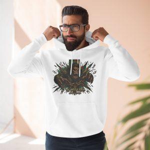 Bigfoot Attack Hoodie — Three-Panel Fleece Bigfoot Printed Hoodie