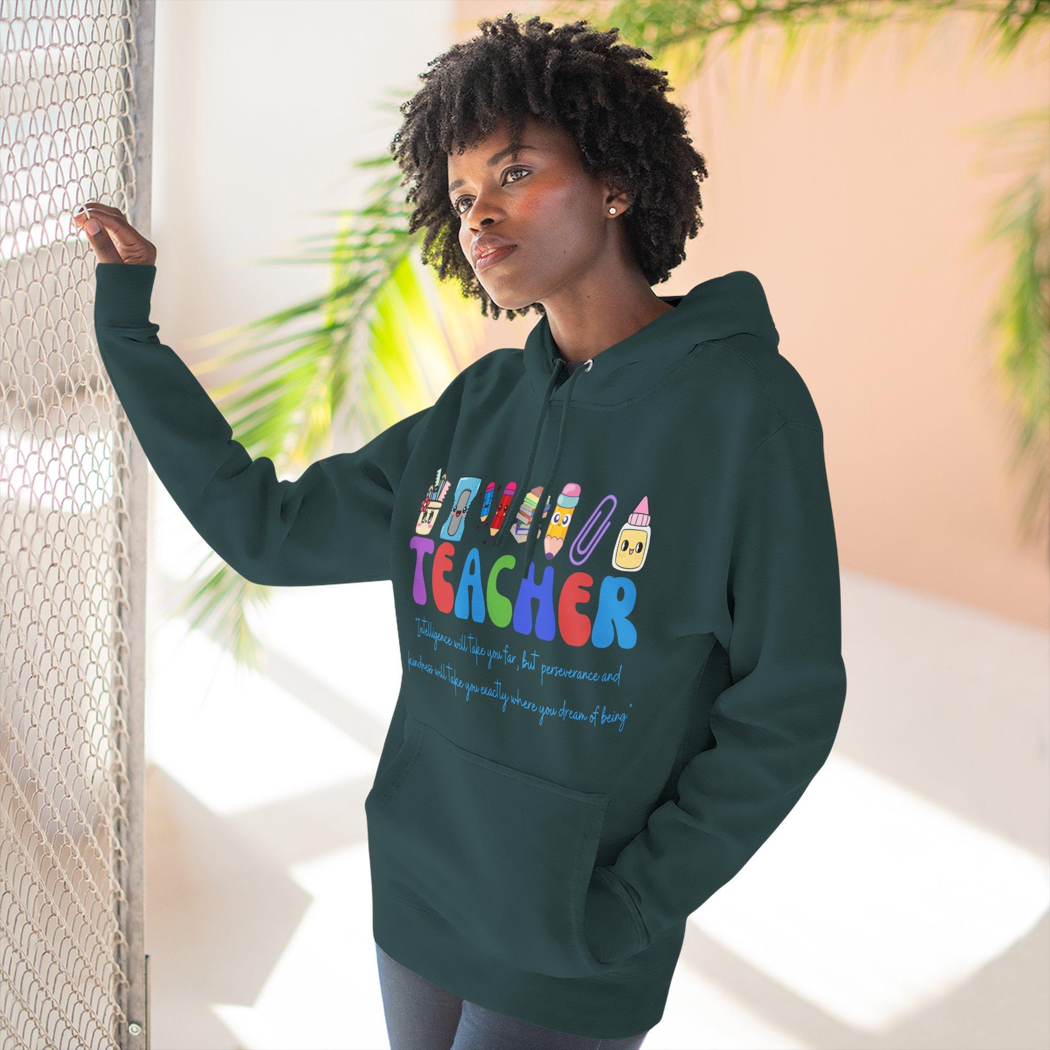 Teacher Graphic Hoodie — Cute Classroom Icons "TEACHER" Design, Gift for Educators 17 Teacher Graphic Hoodie — Cute Classroom Icons "TEACHER" Design, Gift for Educators - Imagen 17