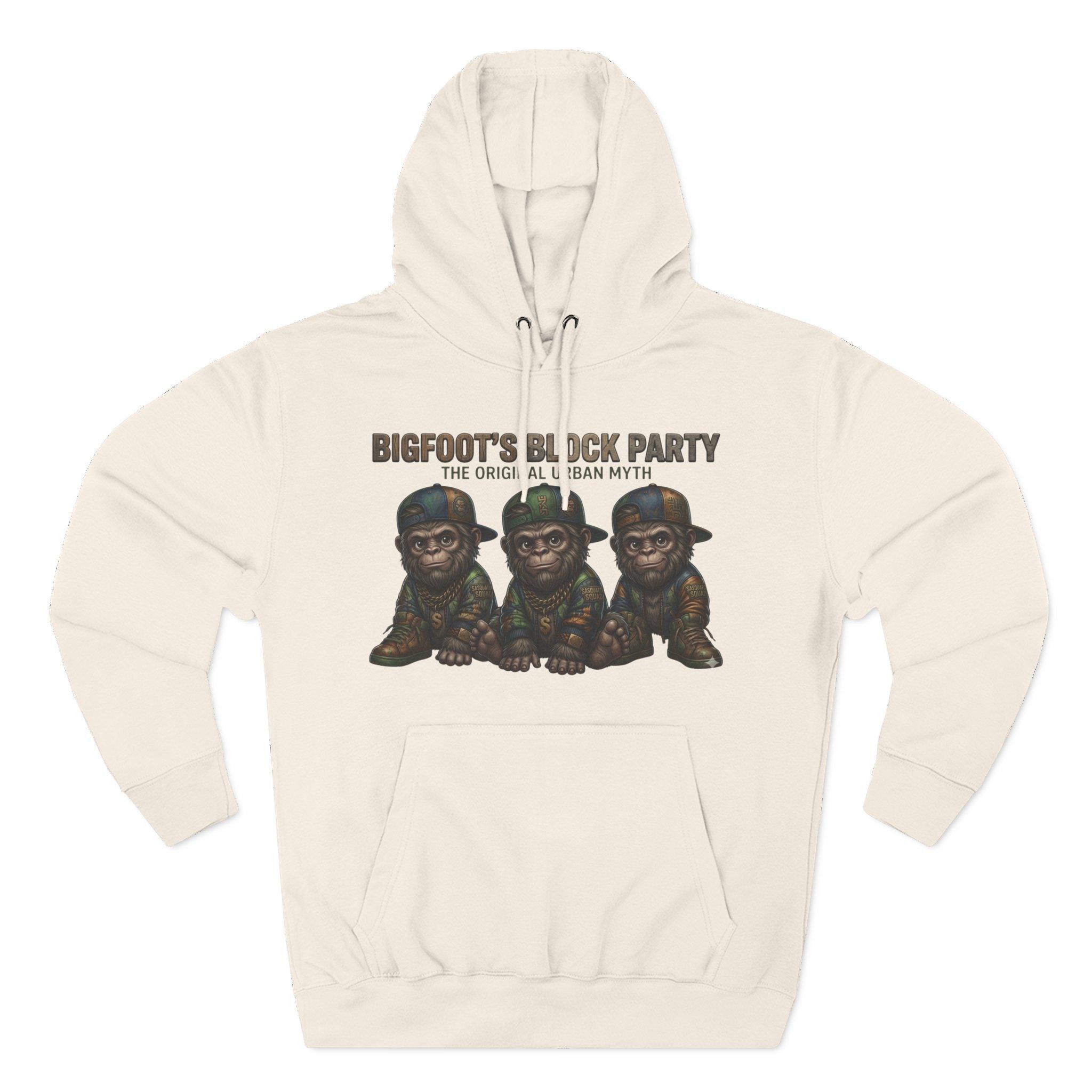 Bigfoot's Block Party Hoodie — Three Baby Sasquatch Crew Fleece Pullover 29 Bigfoot's Block Party Hoodie — Three Baby Sasquatch Crew Fleece Pullover - Imagen 29
