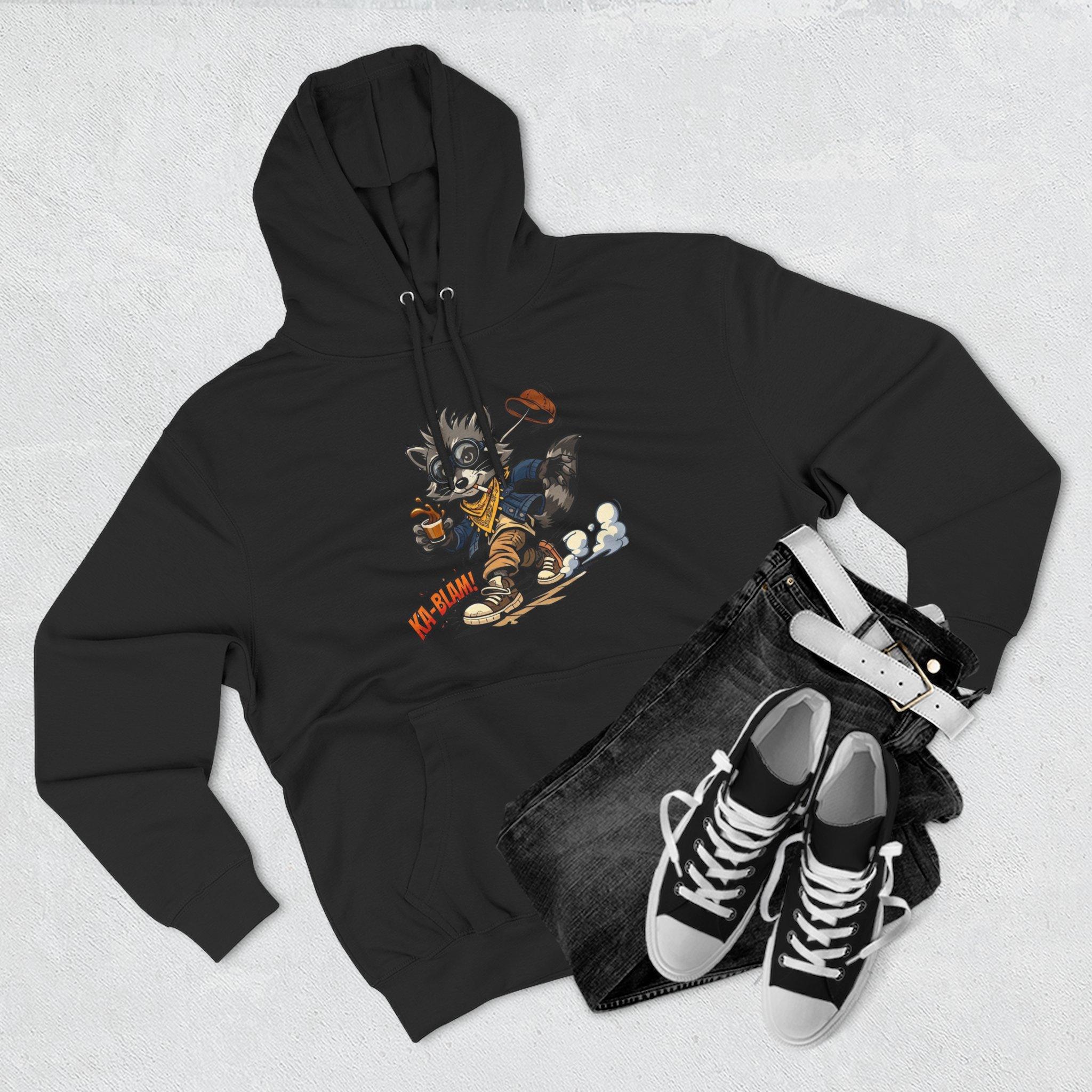 Vintage Football Raccoon Hoodie — Grunge Cartoon Sports Pullover 11 Vintage Football Raccoon Hoodie — Grunge Cartoon Sports Pullover - Imagen 11