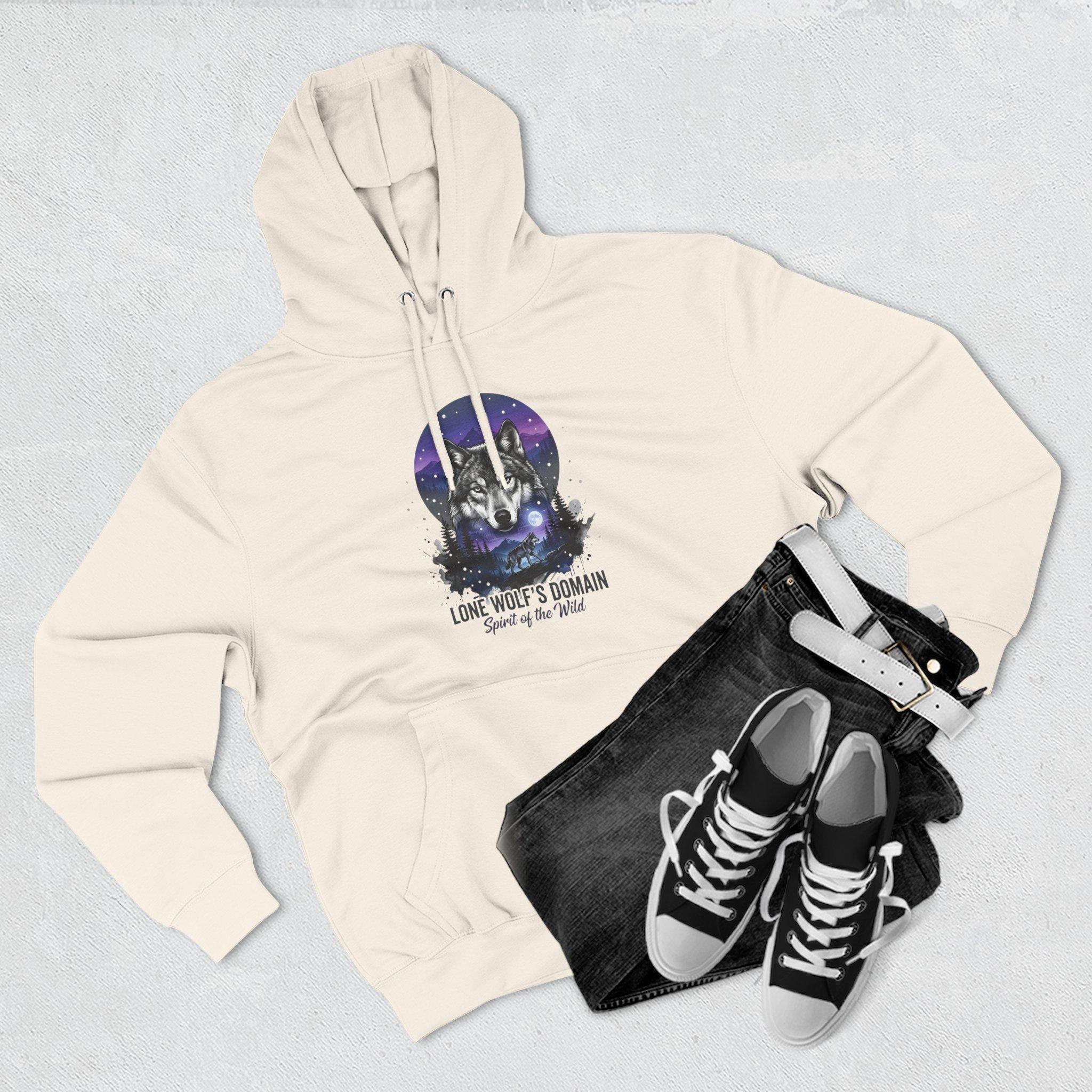 Wolf Moon Hoodie — "Lone Wolf's Domain" Graphic Fleece Pullover 28 Wolf Moon Hoodie — "Lone Wolf's Domain" Graphic Fleece Pullover - Imagen 28