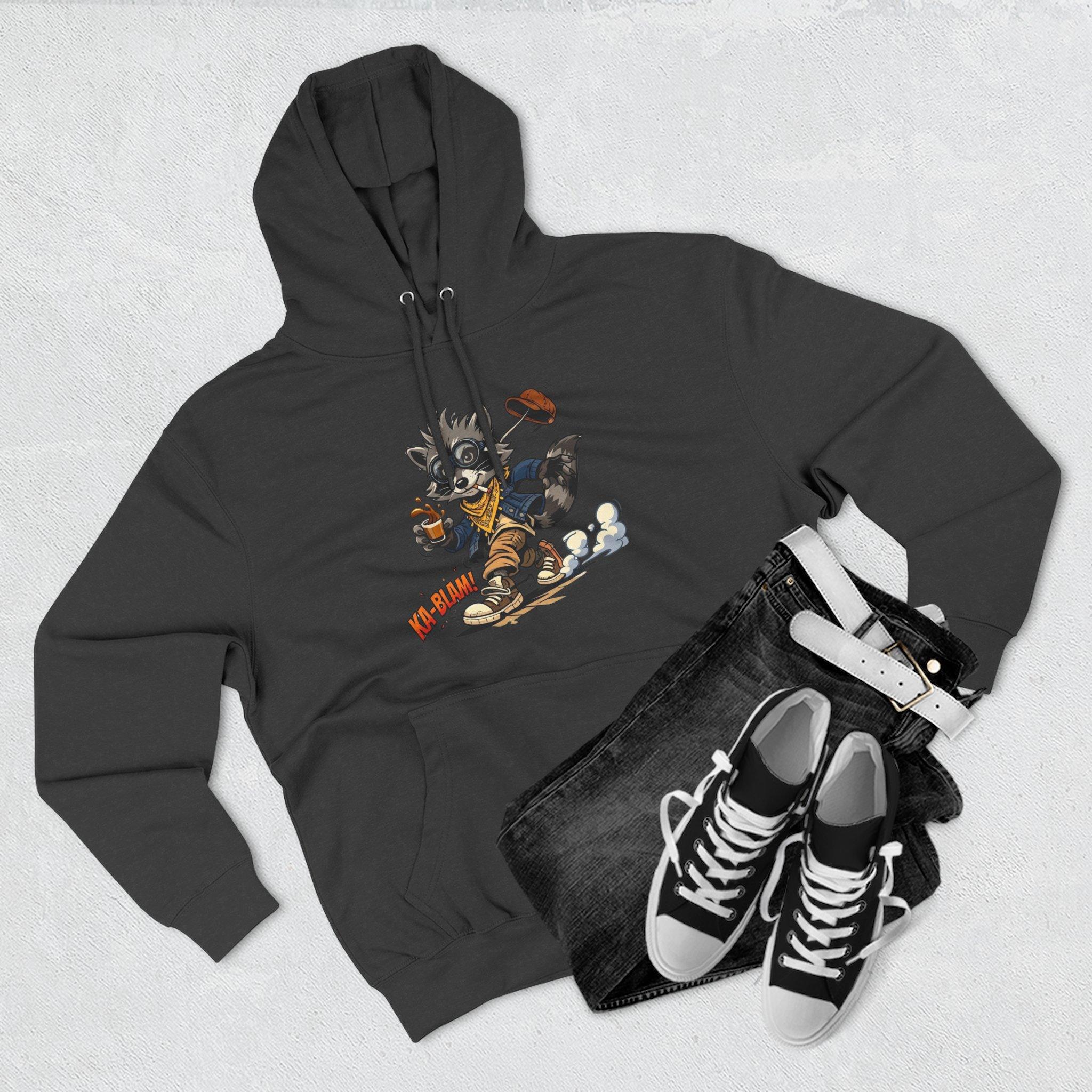 Vintage Football Raccoon Hoodie — Grunge Cartoon Sports Pullover 8 Vintage Football Raccoon Hoodie — Grunge Cartoon Sports Pullover - Imagen 8