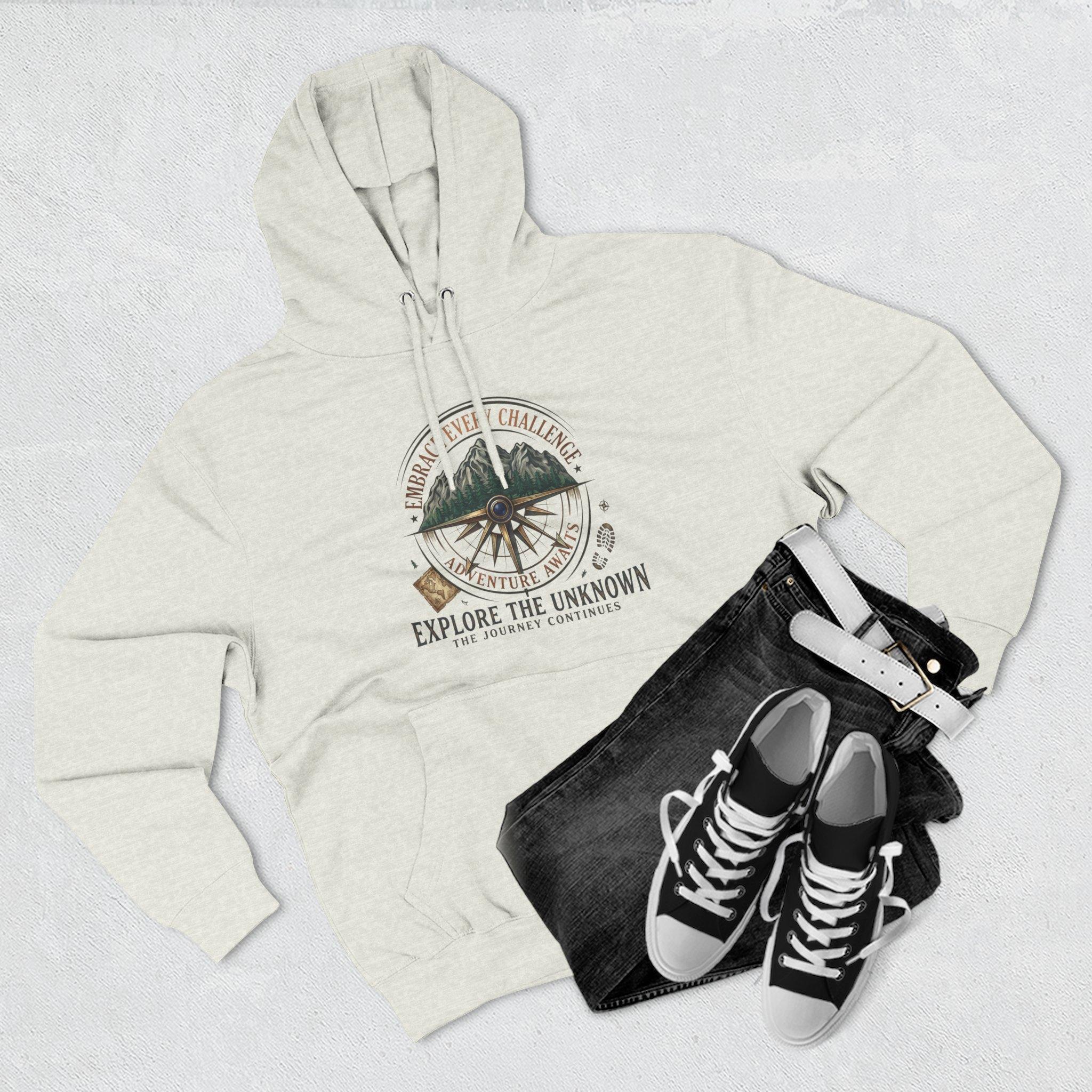 Adventure Hoodie - "Explore the Unknown" Mountain Compass Graphic 23 Adventure Hoodie - "Explore the Unknown" Mountain Compass Graphic - Imagen 23