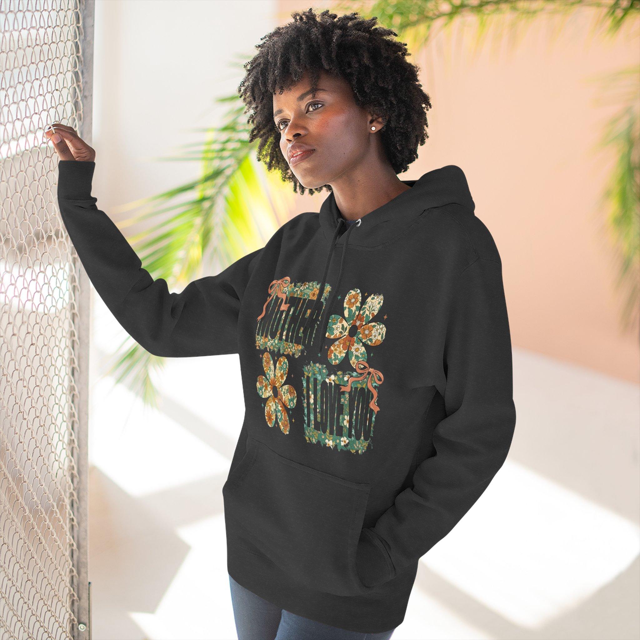 Sudadera con capucha floral "Mother I Love You" — Sudadera polar retro con estampado floral 12 Sudadera con capucha floral "Mother I Love You" — Sudadera polar retro con estampado floral - Imagen 12