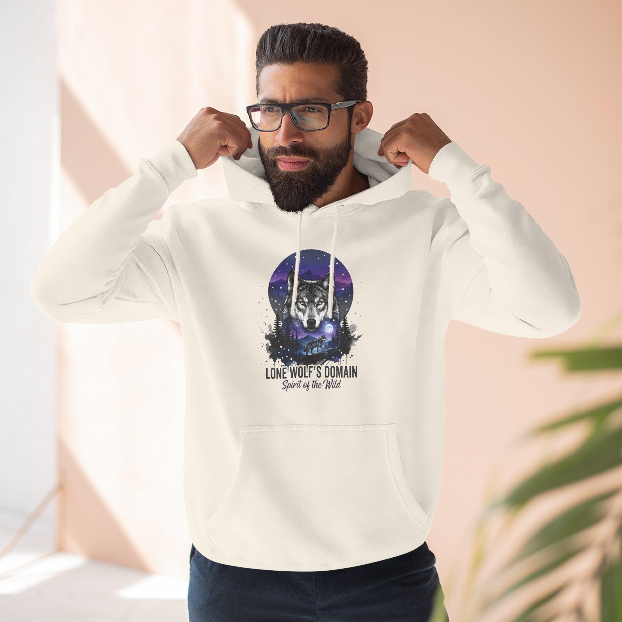 Wolf Moon Hoodie — "Lone Wolf's Domain" Graphic Fleece Pullover 26 Wolf Moon Hoodie — "Lone Wolf's Domain" Graphic Fleece Pullover - Imagen 26