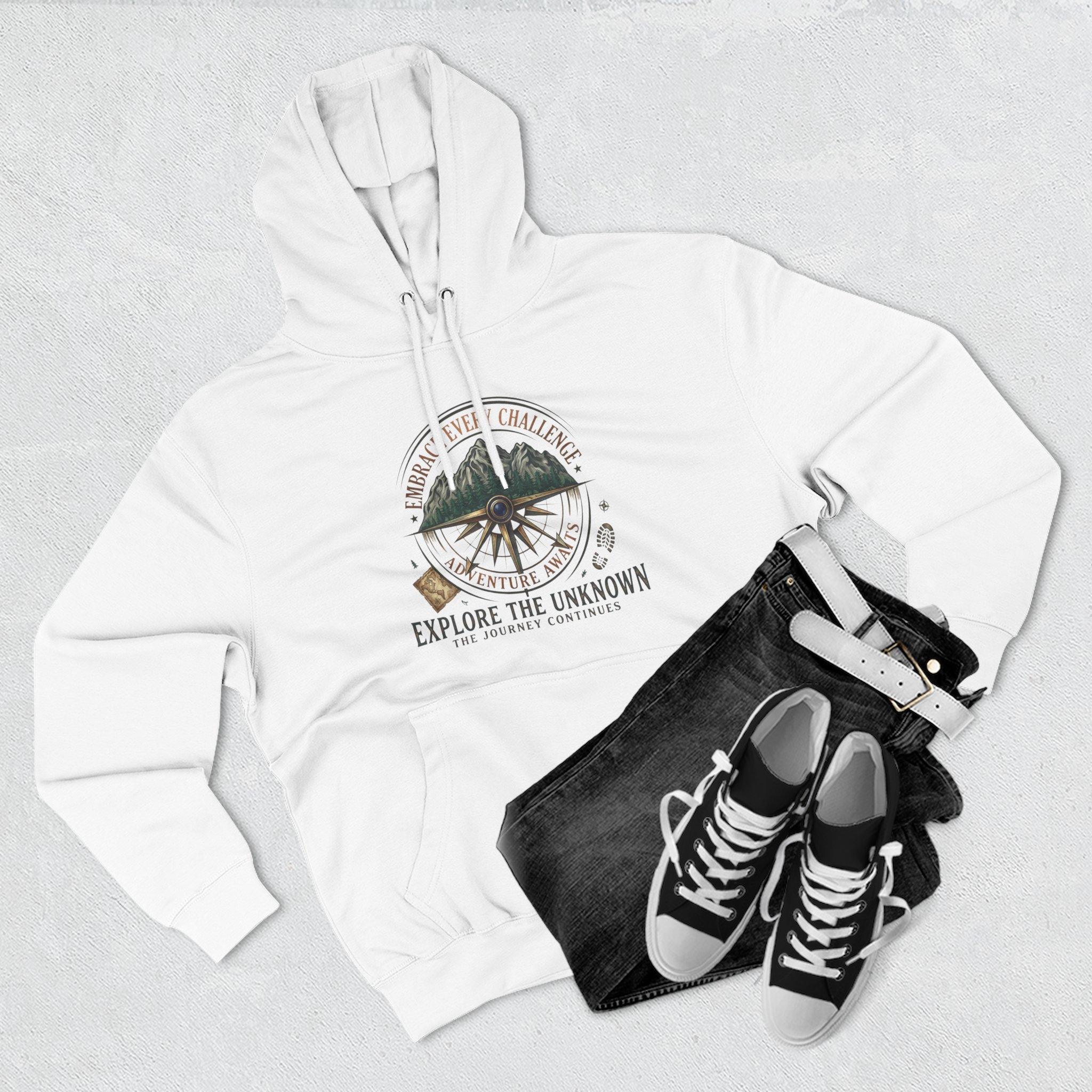 Adventure Hoodie - "Explore the Unknown" Mountain Compass Graphic 3 Adventure Hoodie - "Explore the Unknown" Mountain Compass Graphic - Imagen 3