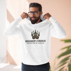 Berserker's Strength Hoodie — Celtic Bear Claw Fleece Pullover