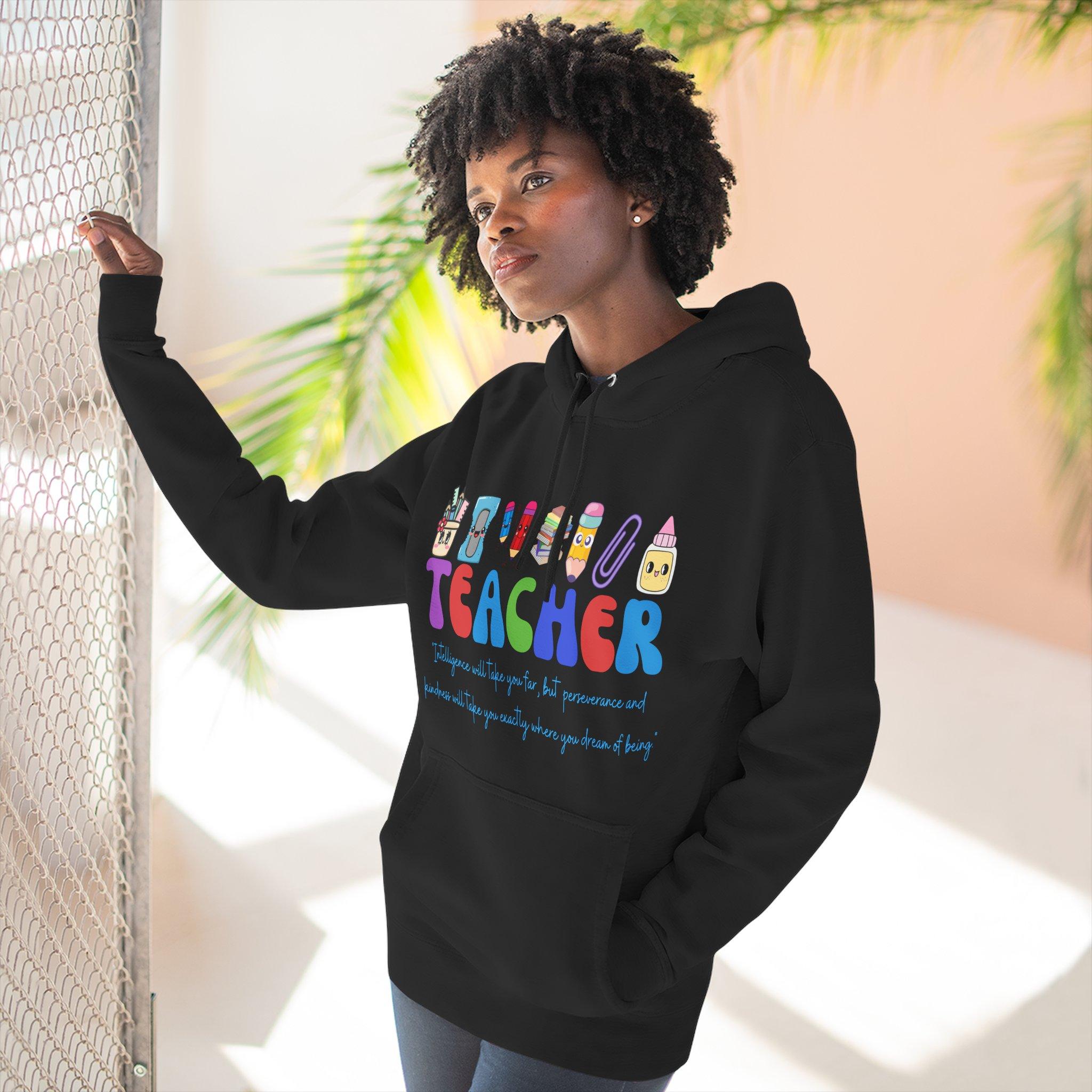 Teacher Graphic Hoodie — Cute Classroom Icons "TEACHER" Design, Gift for Educators 12 Teacher Graphic Hoodie — Cute Classroom Icons "TEACHER" Design, Gift for Educators - Imagen 12
