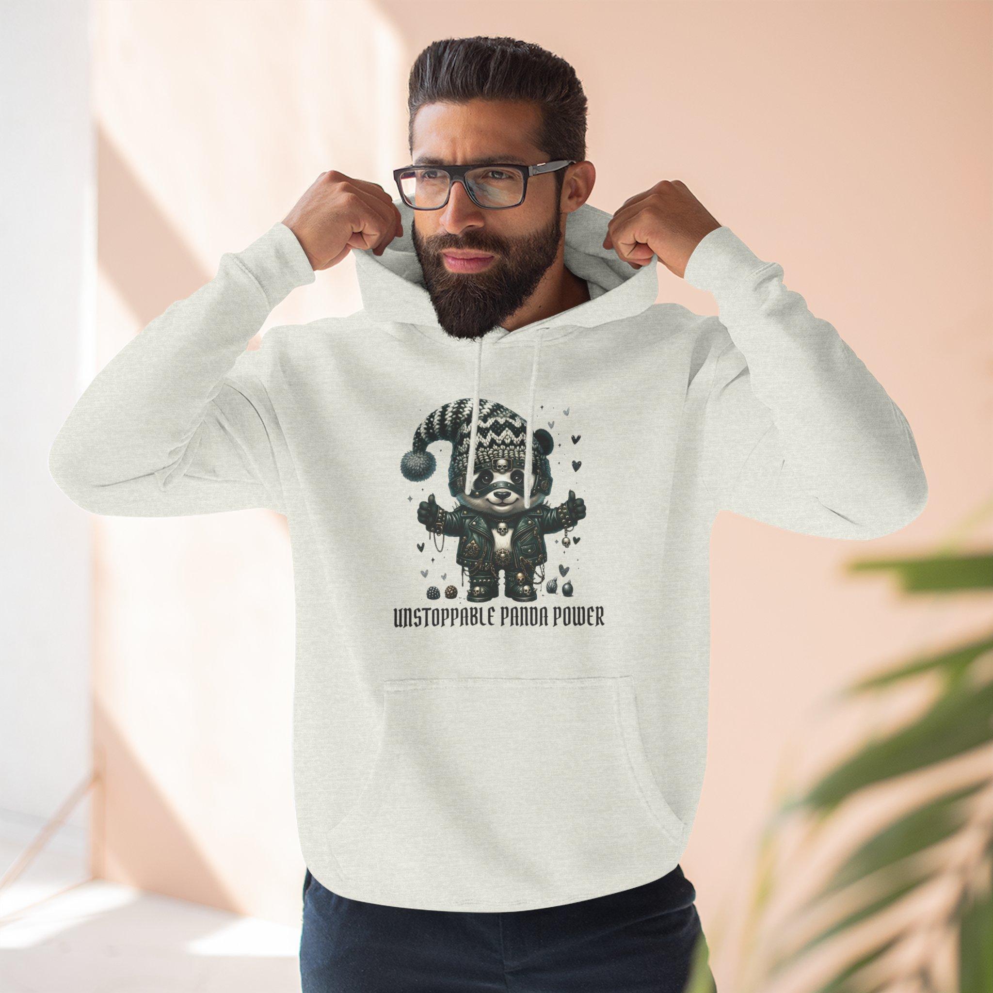Panda Power Hoodie — "Unstoppable Panda Power" Graphic Fleece Pullover 21 Panda Power Hoodie — "Unstoppable Panda Power" Graphic Fleece Pullover - Imagen 21
