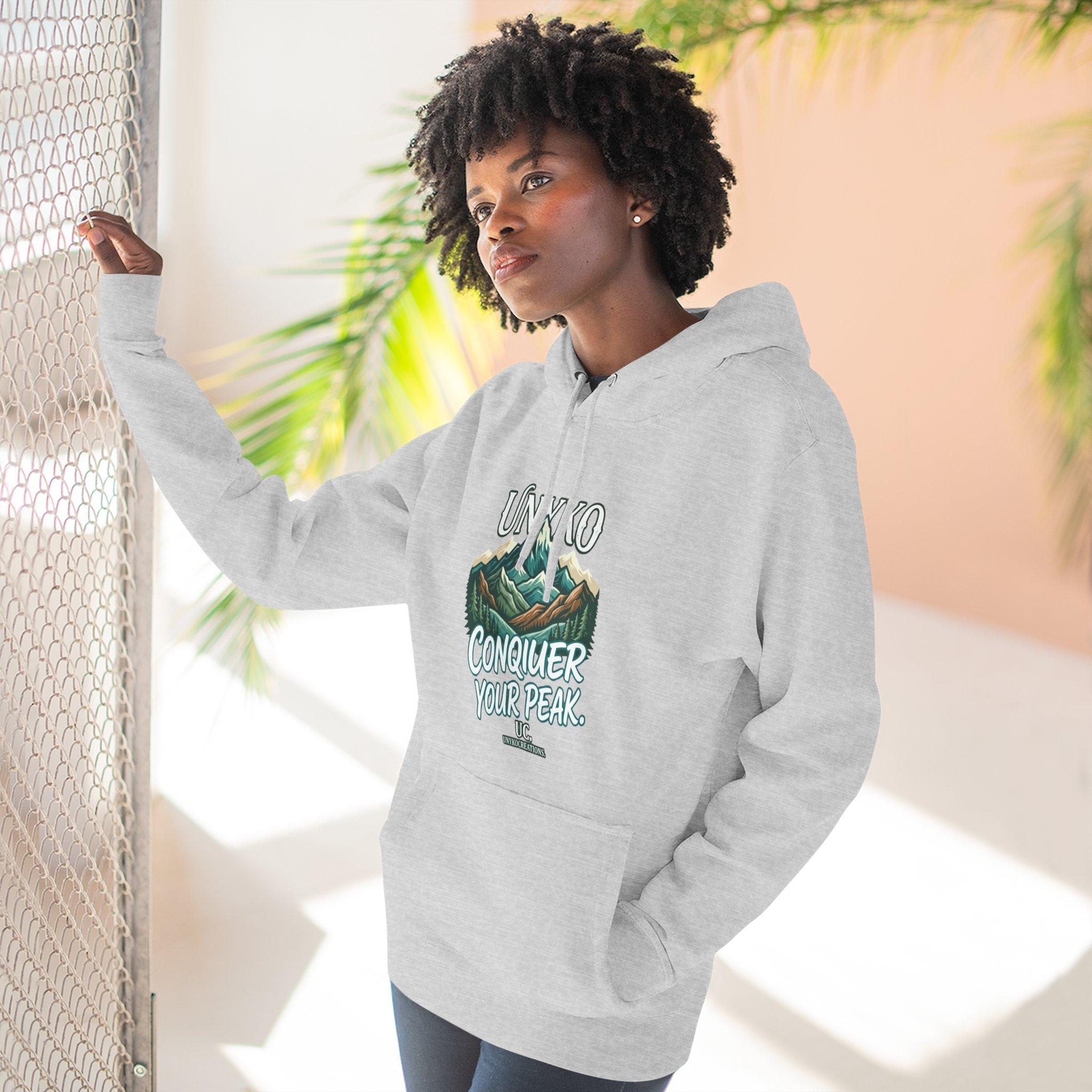 Conquer Your Peak Mountain Hoodie — Inspirational Outdoor Adventure Pullover 5 Conquer Your Peak Mountain Hoodie — Inspirational Outdoor Adventure Pullover - Imagen 5