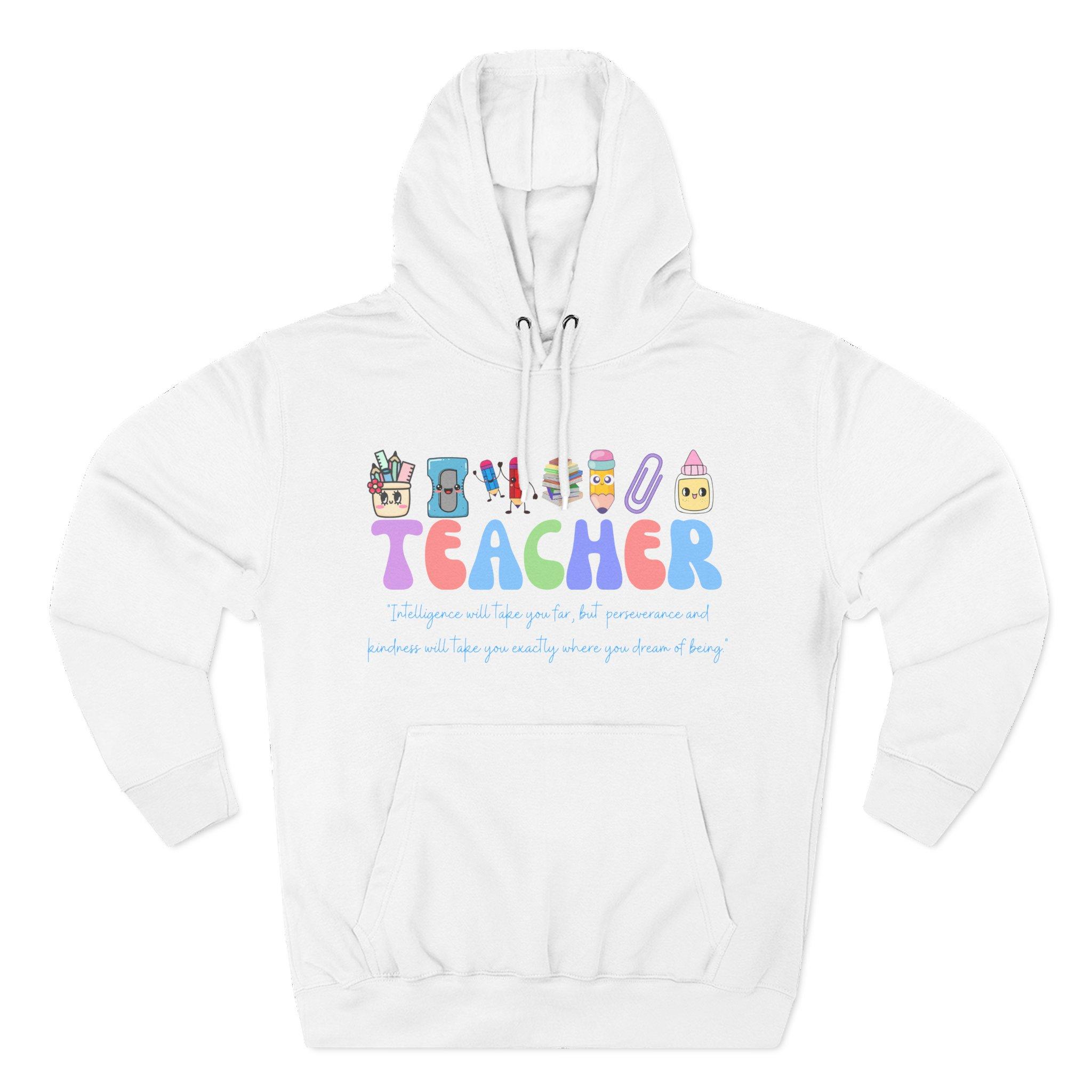 Teacher Graphic Hoodie — Cute Classroom Icons "TEACHER" Design, Gift for Educators 4 Teacher Graphic Hoodie — Cute Classroom Icons "TEACHER" Design, Gift for Educators - Imagen 4