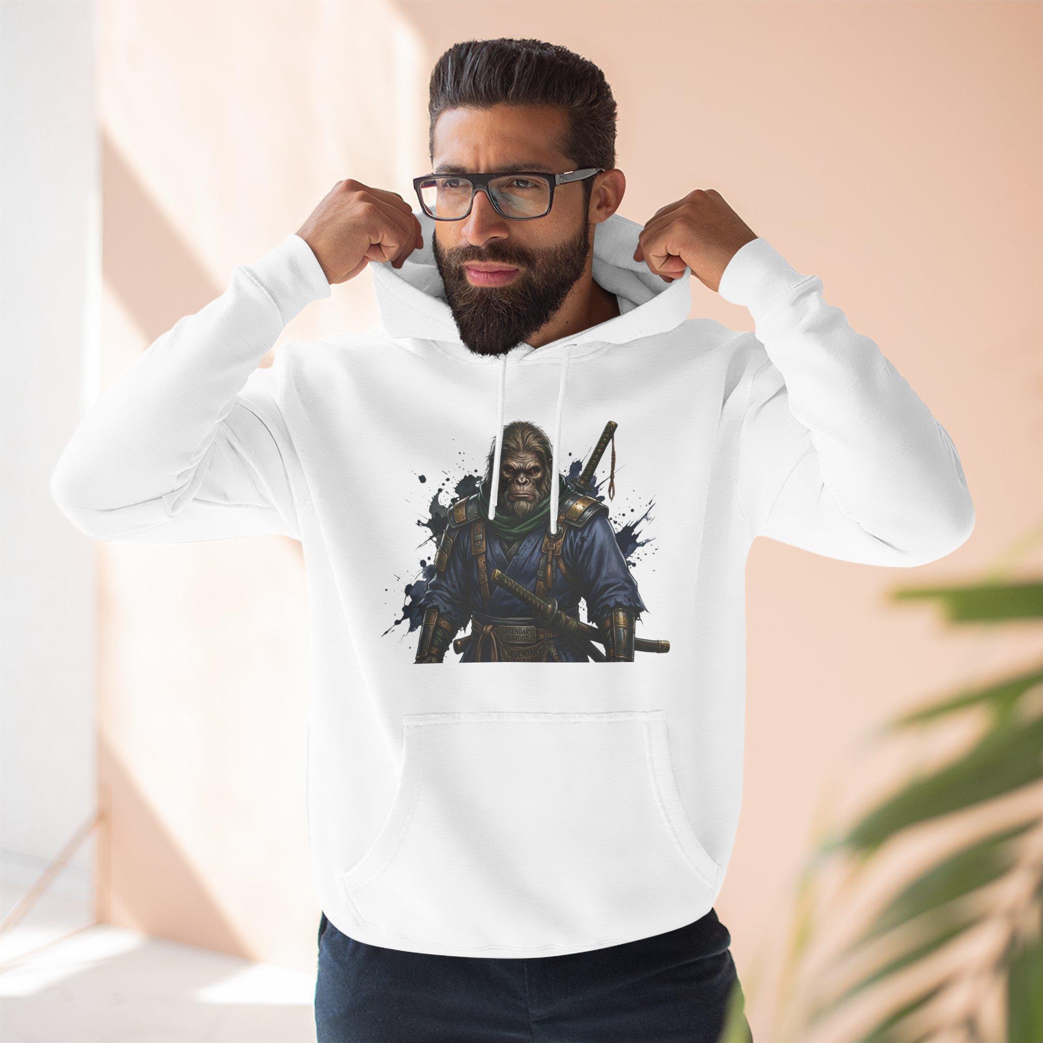 Samurai Warrior Fleece Hoodie — Three-Panel Graphic Pullover with Swords 21 Samurai Warrior Fleece Hoodie — Three-Panel Graphic Pullover with Swords - Imagen 21