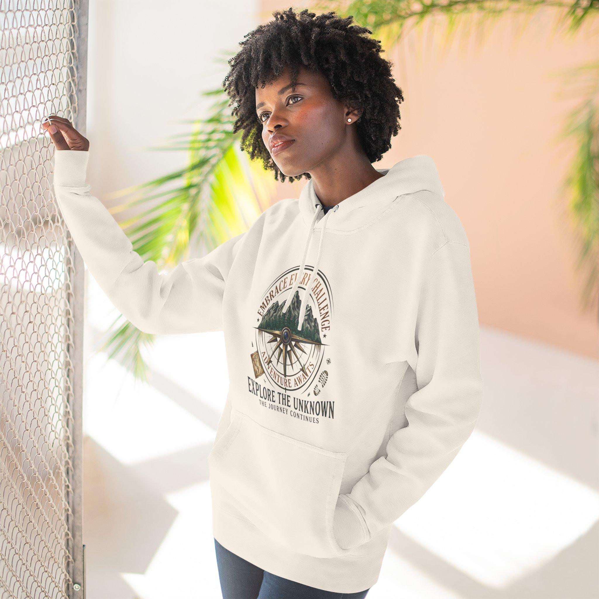 Adventure Hoodie - "Explore the Unknown" Mountain Compass Graphic 17 Adventure Hoodie - "Explore the Unknown" Mountain Compass Graphic - Imagen 17