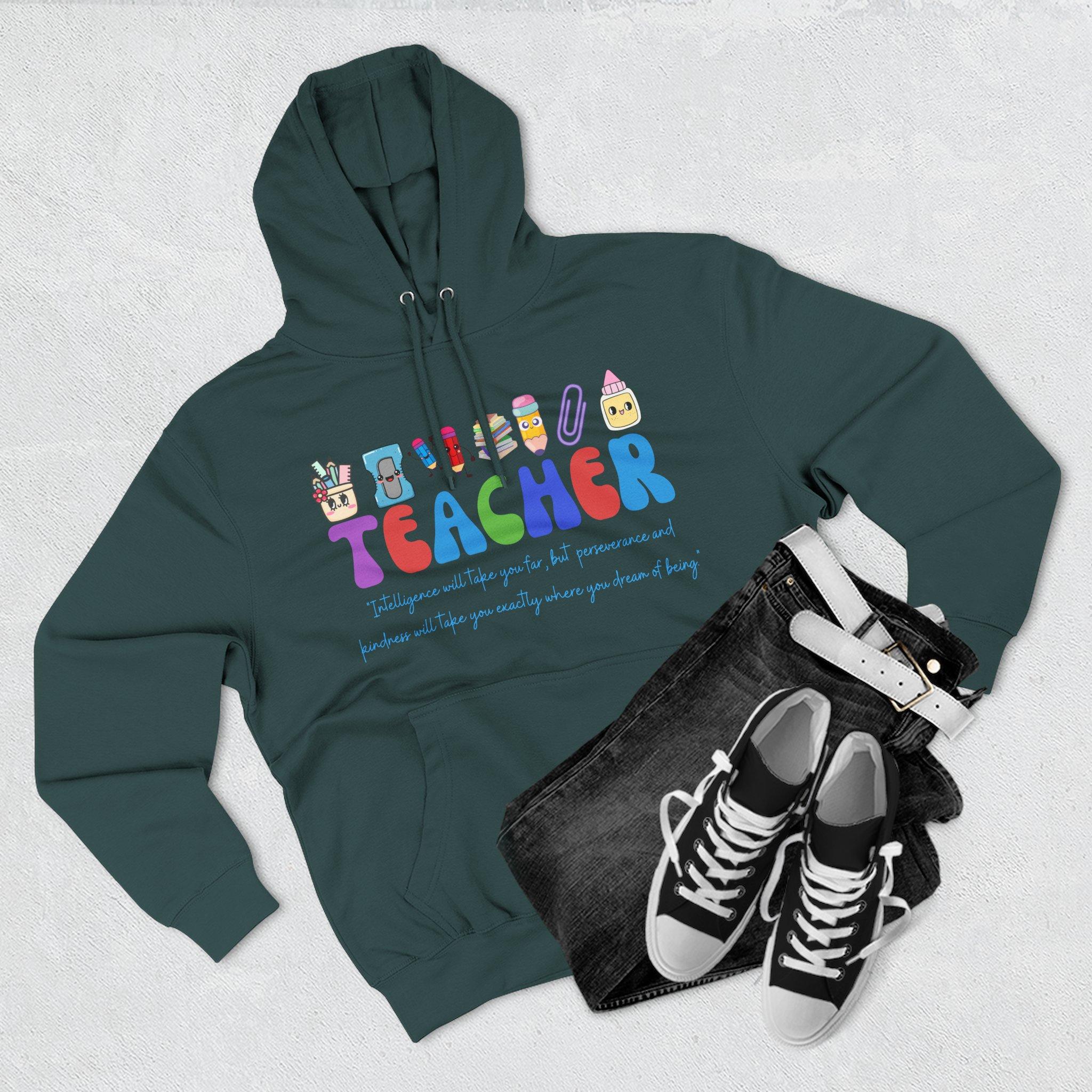 Teacher Graphic Hoodie — Cute Classroom Icons "TEACHER" Design, Gift for Educators 18 Teacher Graphic Hoodie — Cute Classroom Icons "TEACHER" Design, Gift for Educators - Imagen 18