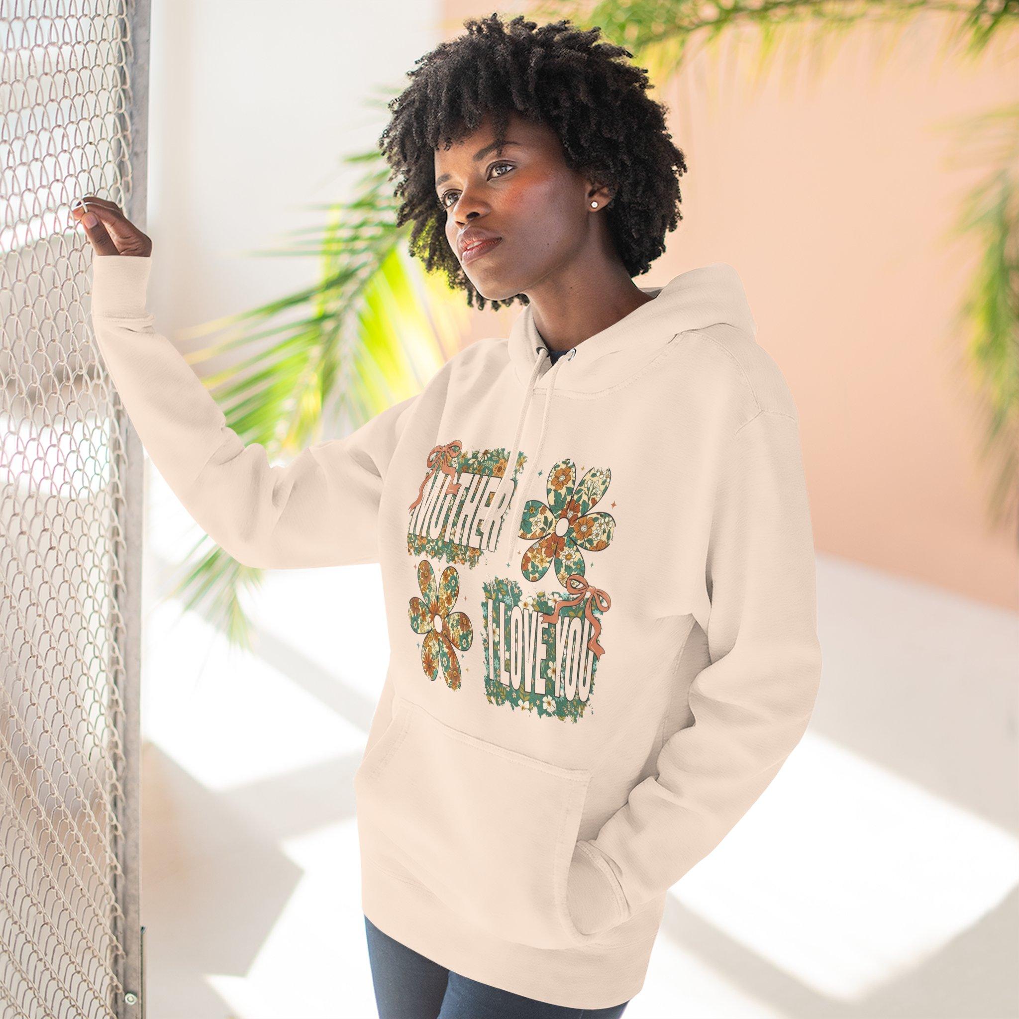Sudadera con capucha floral "Mother I Love You" — Sudadera polar retro con estampado floral 16 Sudadera con capucha floral "Mother I Love You" — Sudadera polar retro con estampado floral - Imagen 16