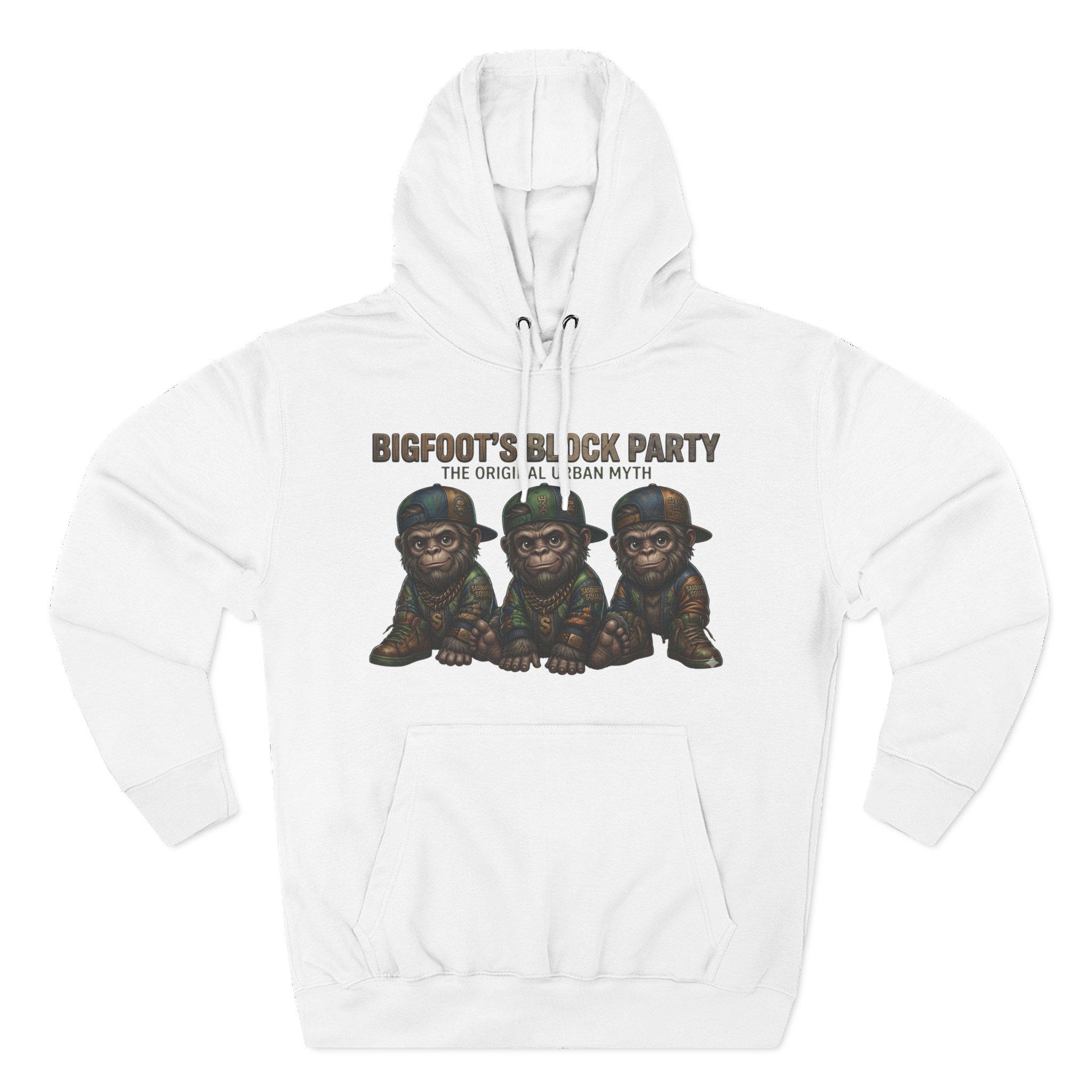 Bigfoot's Block Party Hoodie — Three Baby Sasquatch Crew Fleece Pullover 19 Bigfoot's Block Party Hoodie — Three Baby Sasquatch Crew Fleece Pullover - Imagen 19