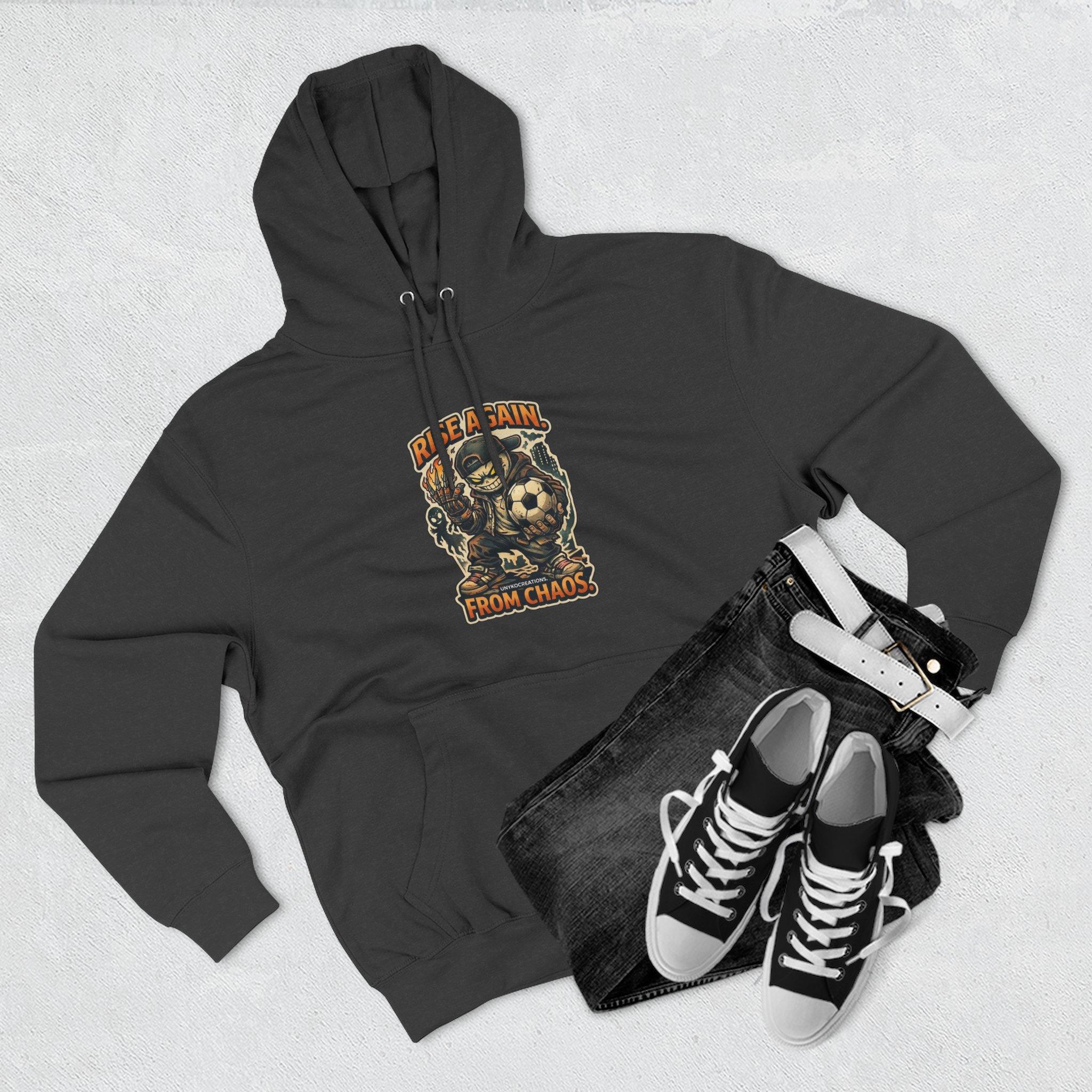 Hoodie - 'Rise Again From Chaos' Bear Graphic Pullover 11 Hoodie - 'Rise Again From Chaos' Bear Graphic Pullover - Imagen 11
