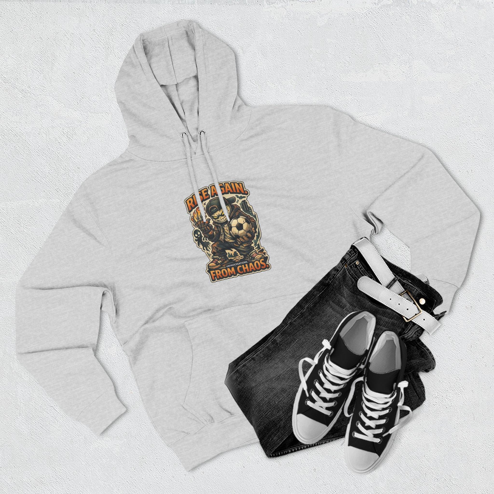 Hoodie - 'Rise Again From Chaos' Bear Graphic Pullover 7 Hoodie - 'Rise Again From Chaos' Bear Graphic Pullover - Imagen 7