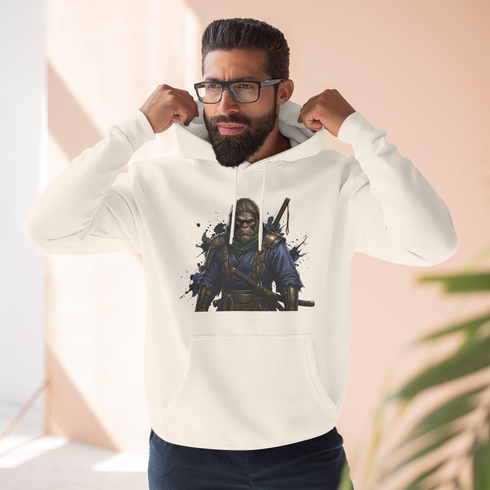 Samurai Warrior Fleece Hoodie — Three-Panel Graphic Pullover with Swords 30 Samurai Warrior Fleece Hoodie — Three-Panel Graphic Pullover with Swords - Imagen 30
