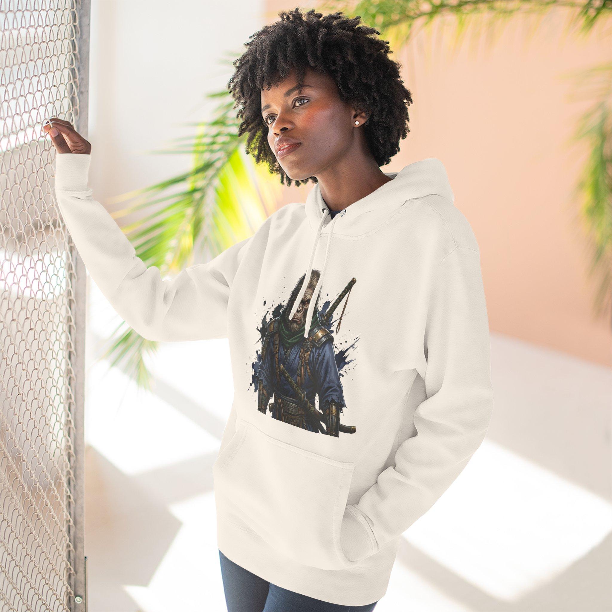Samurai Warrior Fleece Hoodie — Three-Panel Graphic Pullover with Swords 31 Samurai Warrior Fleece Hoodie — Three-Panel Graphic Pullover with Swords - Imagen 31