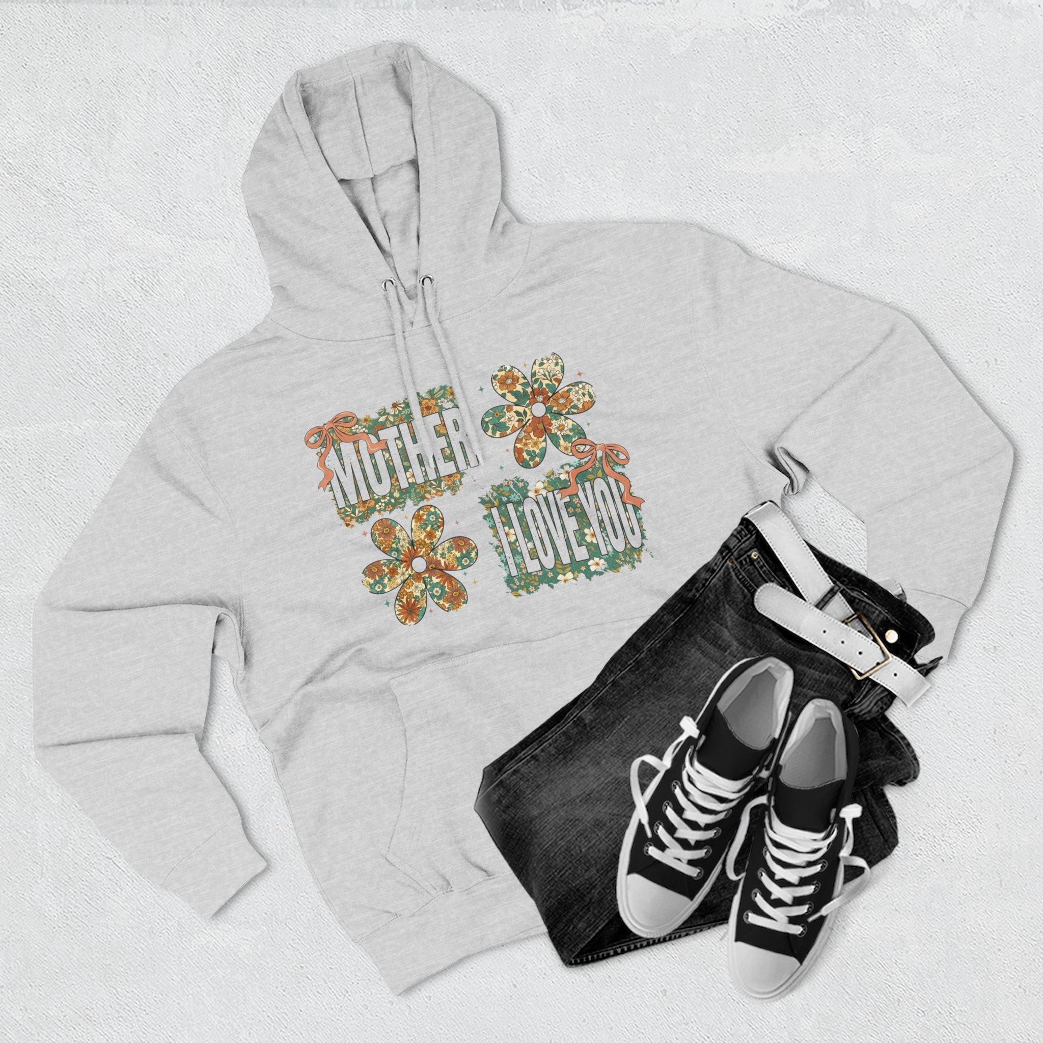 Sudadera con capucha floral "Mother I Love You" — Sudadera polar retro con estampado floral 7 Sudadera con capucha floral "Mother I Love You" — Sudadera polar retro con estampado floral - Imagen 7
