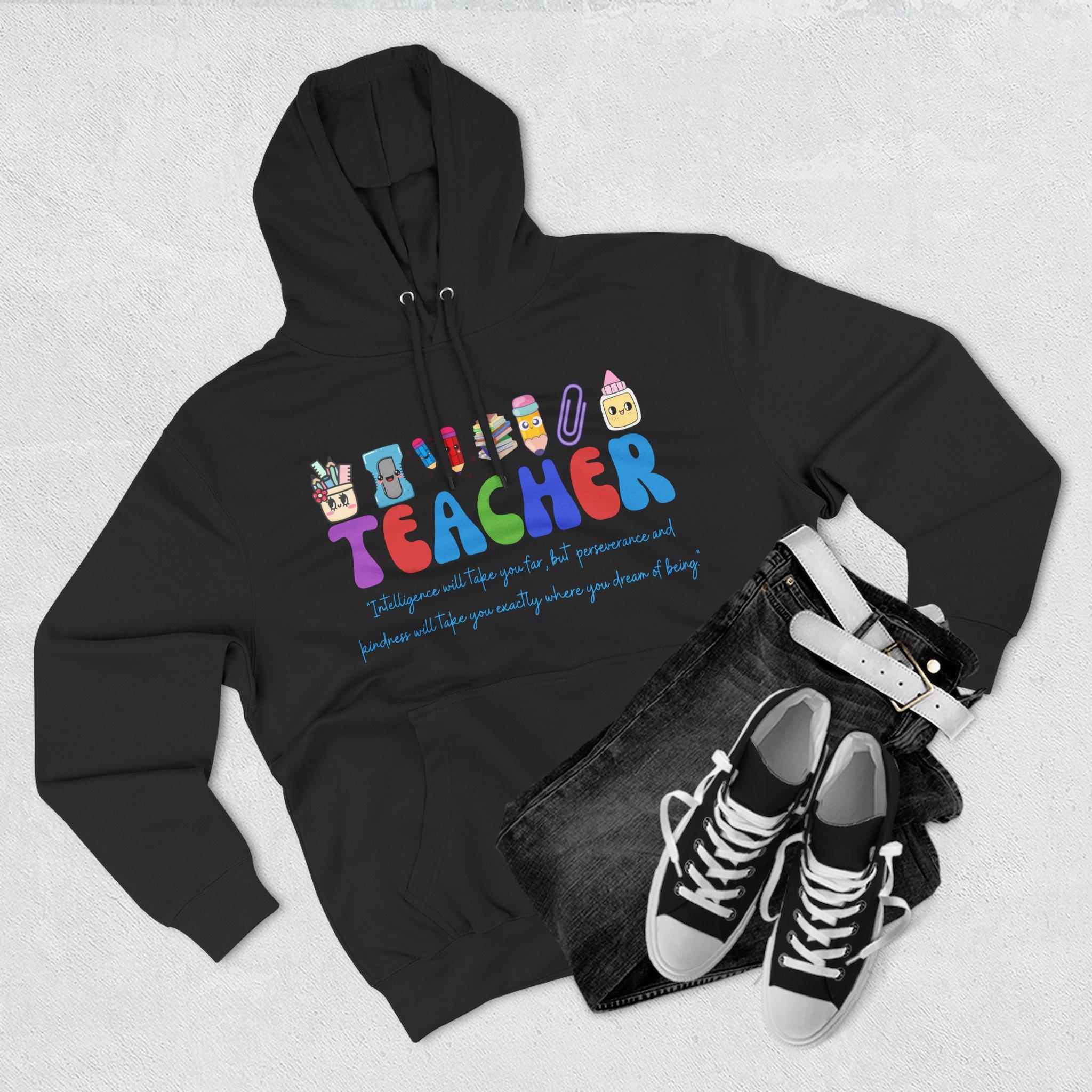 Teacher Graphic Hoodie — Cute Classroom Icons "TEACHER" Design, Gift for Educators 13 Teacher Graphic Hoodie — Cute Classroom Icons "TEACHER" Design, Gift for Educators - Imagen 13
