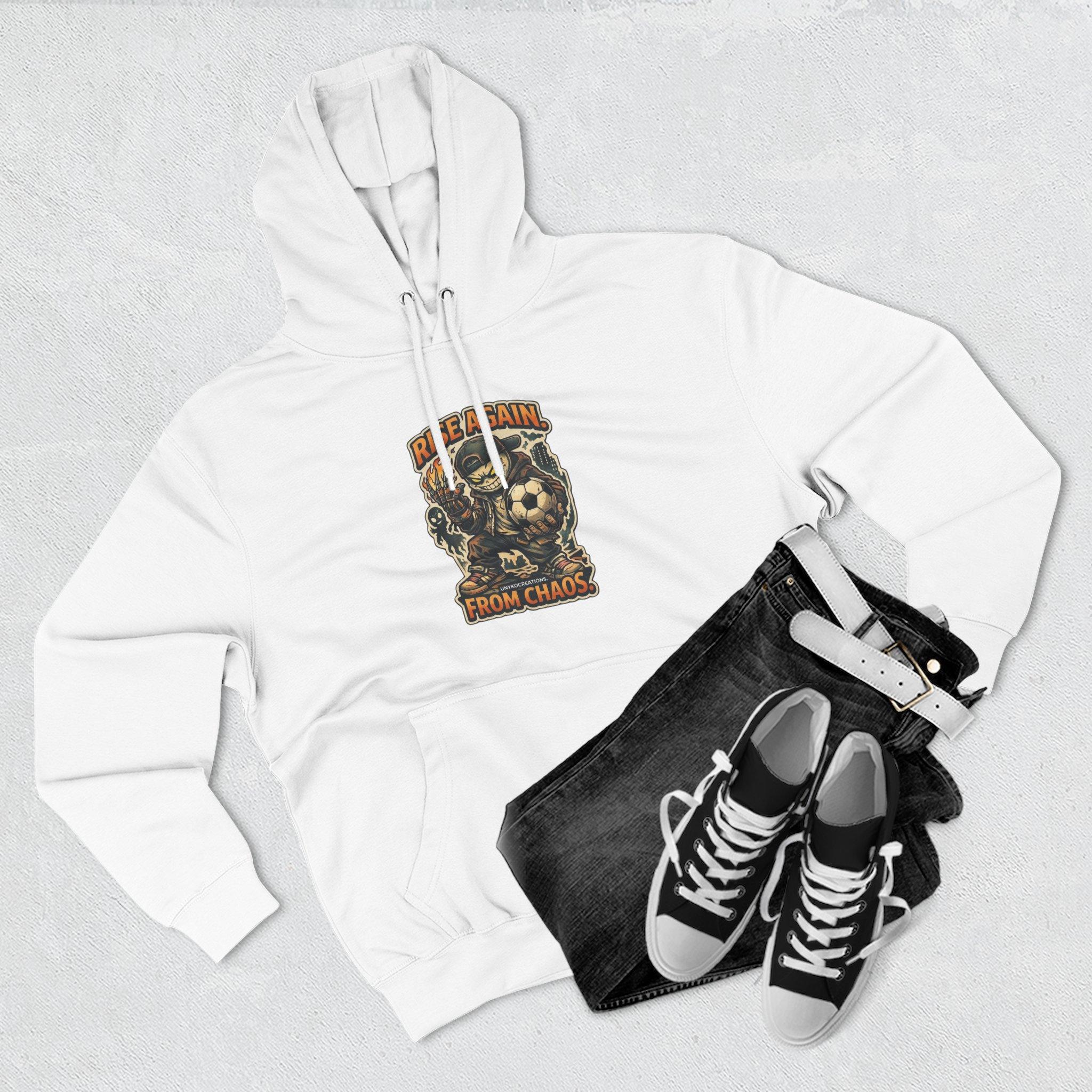 Hoodie - 'Rise Again From Chaos' Bear Graphic Pullover 3 Hoodie - 'Rise Again From Chaos' Bear Graphic Pullover - Imagen 3