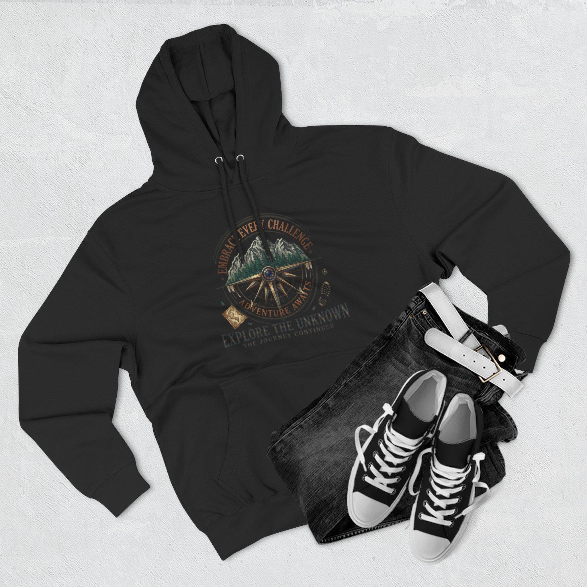 Adventure Hoodie - "Explore the Unknown" Mountain Compass Graphic 13 Adventure Hoodie - "Explore the Unknown" Mountain Compass Graphic - Imagen 13