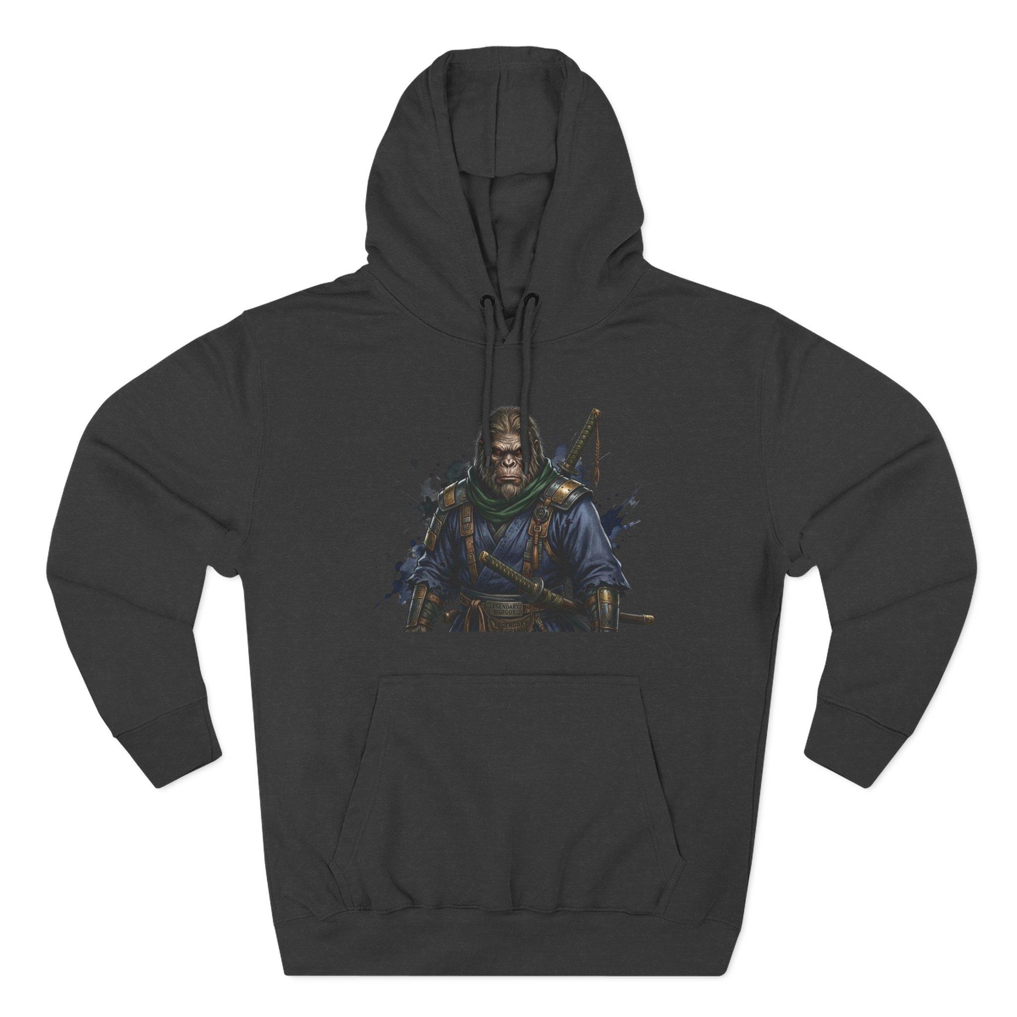 Samurai Warrior Fleece Hoodie — Three-Panel Graphic Pullover with Swords 4 Samurai Warrior Fleece Hoodie — Three-Panel Graphic Pullover with Swords - Imagen 4