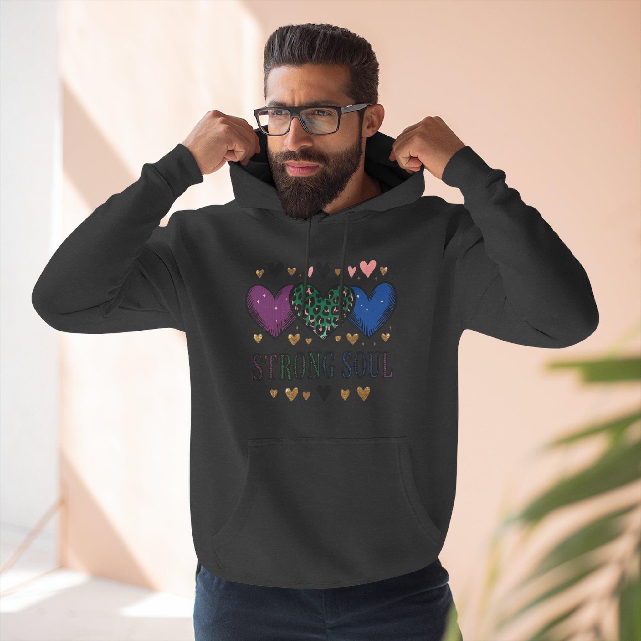 Heart Pattern Hoodie - Colorful Hearts Graphic Pullover for Women & Teens 2 Heart Pattern Hoodie - Colorful Hearts Graphic Pullover for Women & Teens - Imagen 2