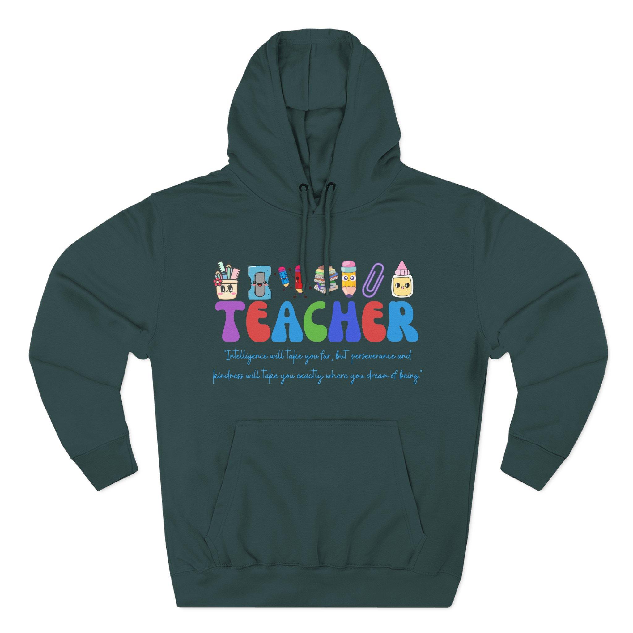 Teacher Graphic Hoodie — Cute Classroom Icons "TEACHER" Design, Gift for Educators 19 Teacher Graphic Hoodie — Cute Classroom Icons "TEACHER" Design, Gift for Educators - Imagen 19