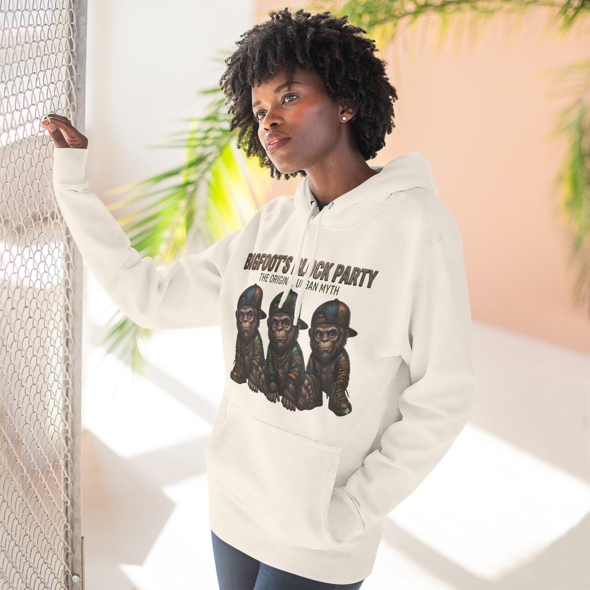 Bigfoot's Block Party Hoodie — Three Baby Sasquatch Crew Fleece Pullover 26 Bigfoot's Block Party Hoodie — Three Baby Sasquatch Crew Fleece Pullover - Imagen 26