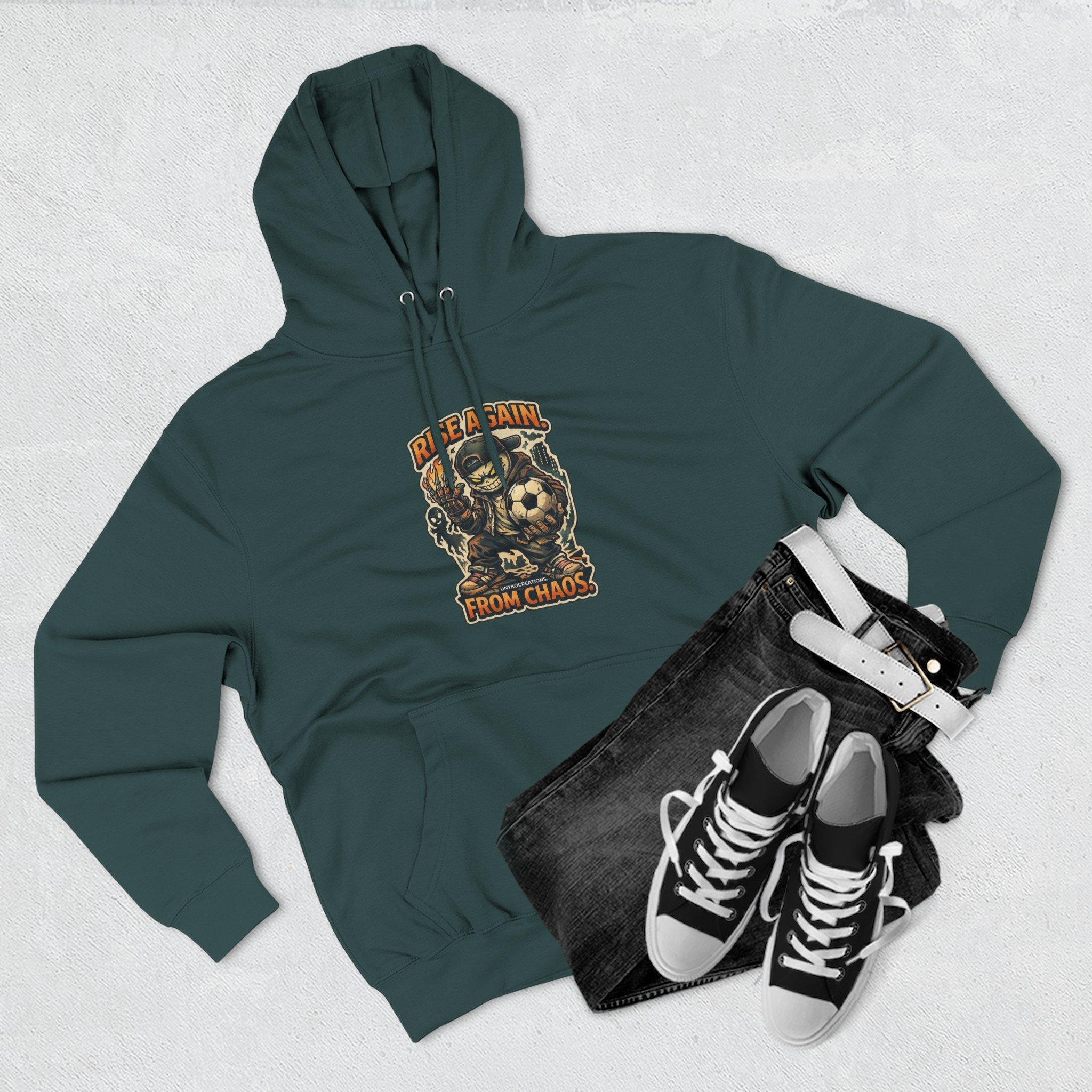 Hoodie - 'Rise Again From Chaos' Bear Graphic Pullover 15 Hoodie - 'Rise Again From Chaos' Bear Graphic Pullover - Imagen 15
