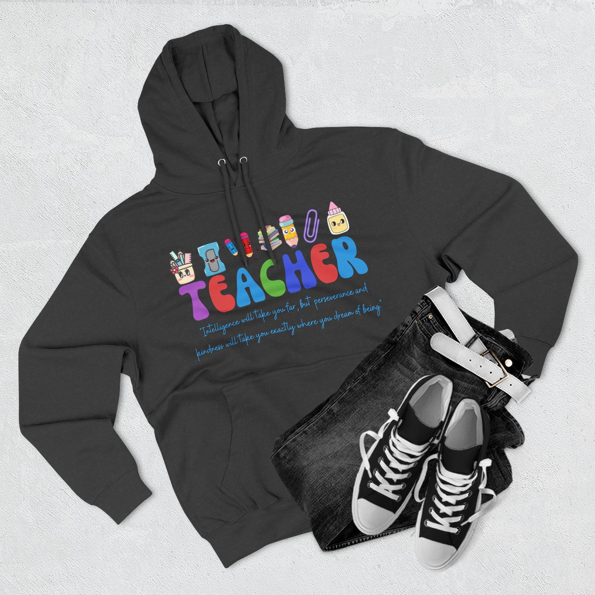 Teacher Graphic Hoodie — Cute Classroom Icons "TEACHER" Design, Gift for Educators 8 Teacher Graphic Hoodie — Cute Classroom Icons "TEACHER" Design, Gift for Educators - Imagen 8