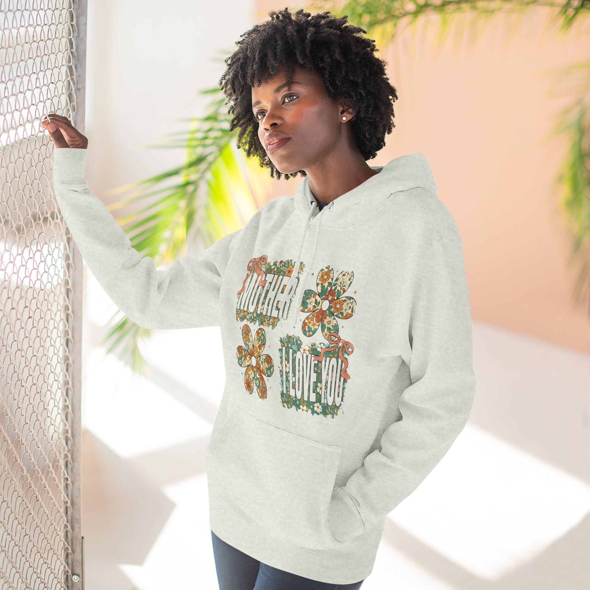 Sudadera con capucha floral "Mother I Love You" — Sudadera polar retro con estampado floral 22 Sudadera con capucha floral "Mother I Love You" — Sudadera polar retro con estampado floral - Imagen 22
