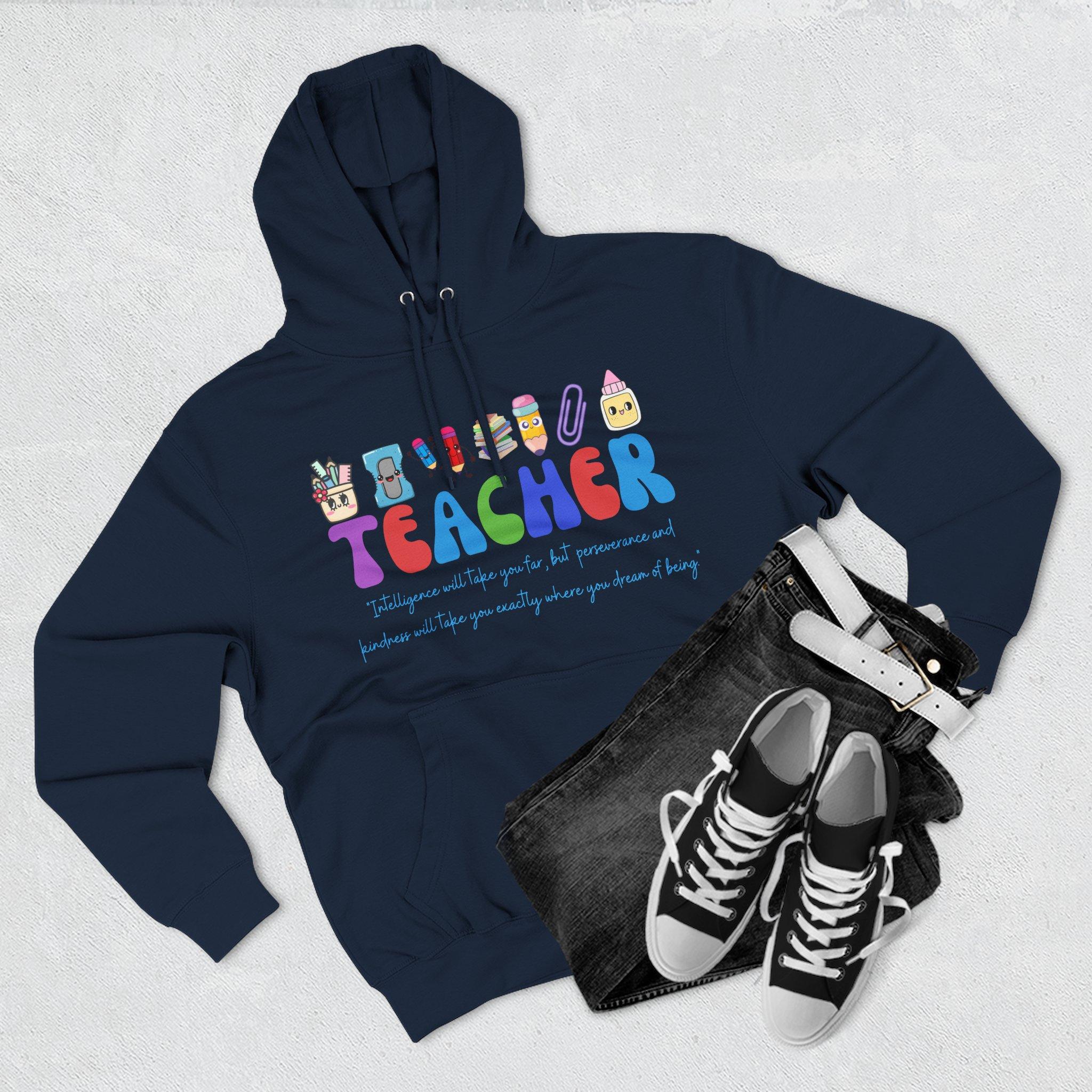 Teacher Graphic Hoodie — Cute Classroom Icons "TEACHER" Design, Gift for Educators 23 Teacher Graphic Hoodie — Cute Classroom Icons "TEACHER" Design, Gift for Educators - Imagen 23