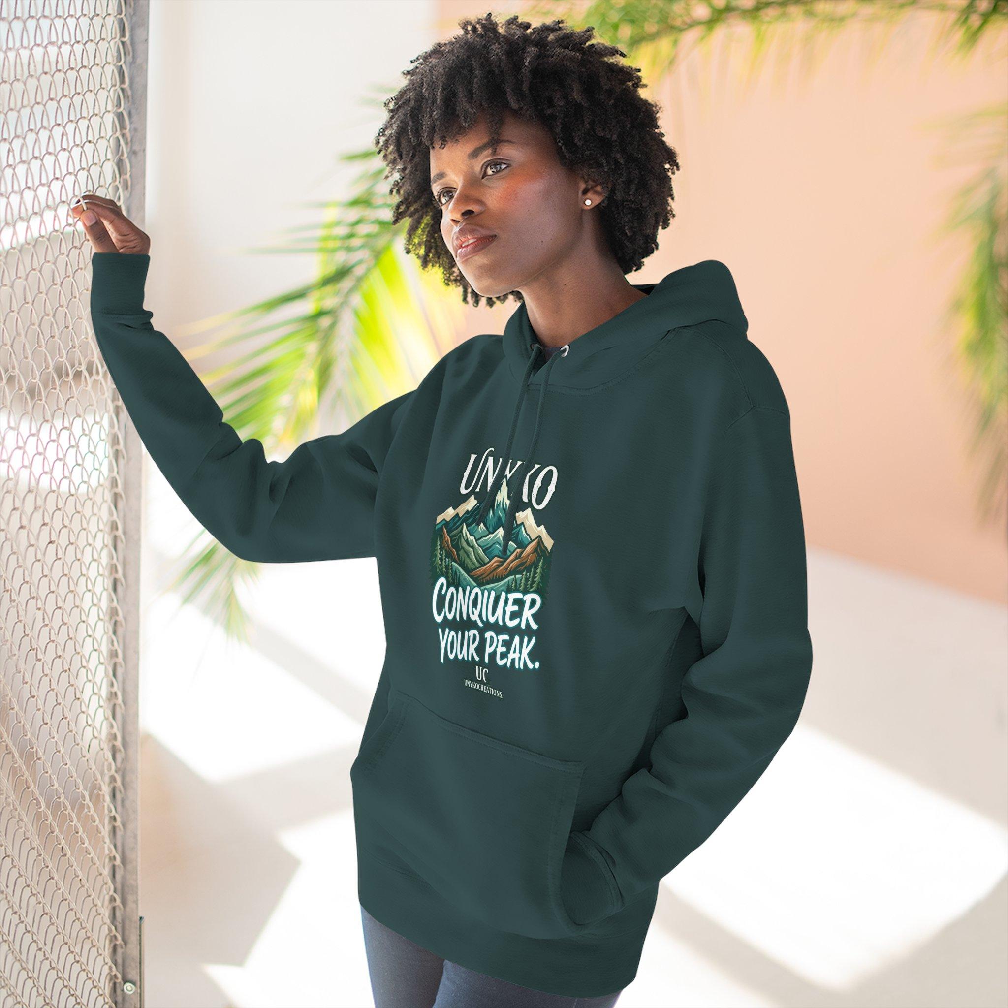 Conquer Your Peak Mountain Hoodie — Inspirational Outdoor Adventure Pullover 14 Conquer Your Peak Mountain Hoodie — Inspirational Outdoor Adventure Pullover - Imagen 14