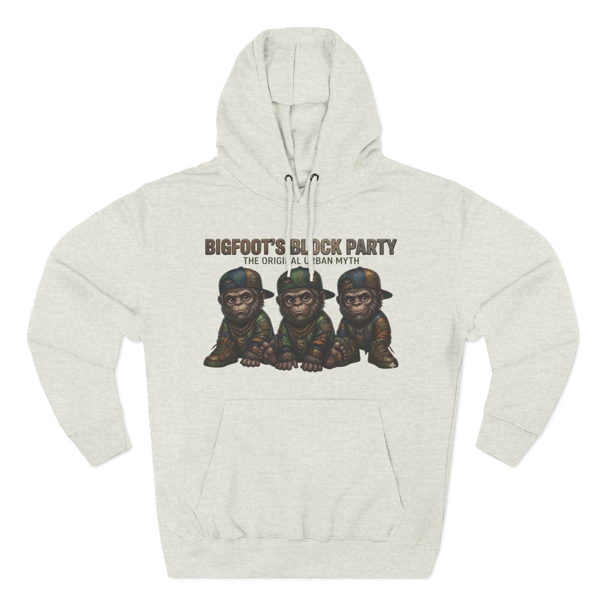 Bigfoot's Block Party Hoodie — Three Baby Sasquatch Crew Fleece Pullover 14 Bigfoot's Block Party Hoodie — Three Baby Sasquatch Crew Fleece Pullover - Imagen 14
