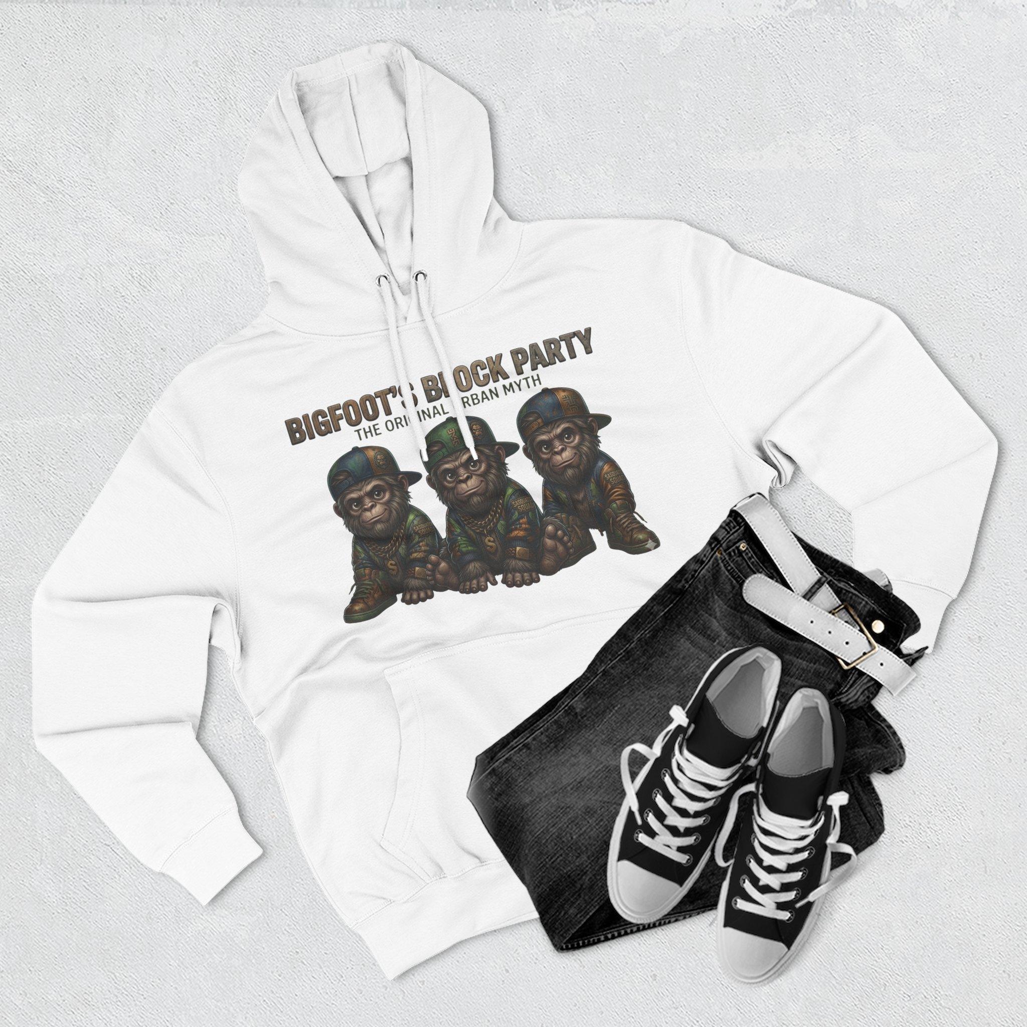Bigfoot's Block Party Hoodie — Three Baby Sasquatch Crew Fleece Pullover 18 Bigfoot's Block Party Hoodie — Three Baby Sasquatch Crew Fleece Pullover - Imagen 18
