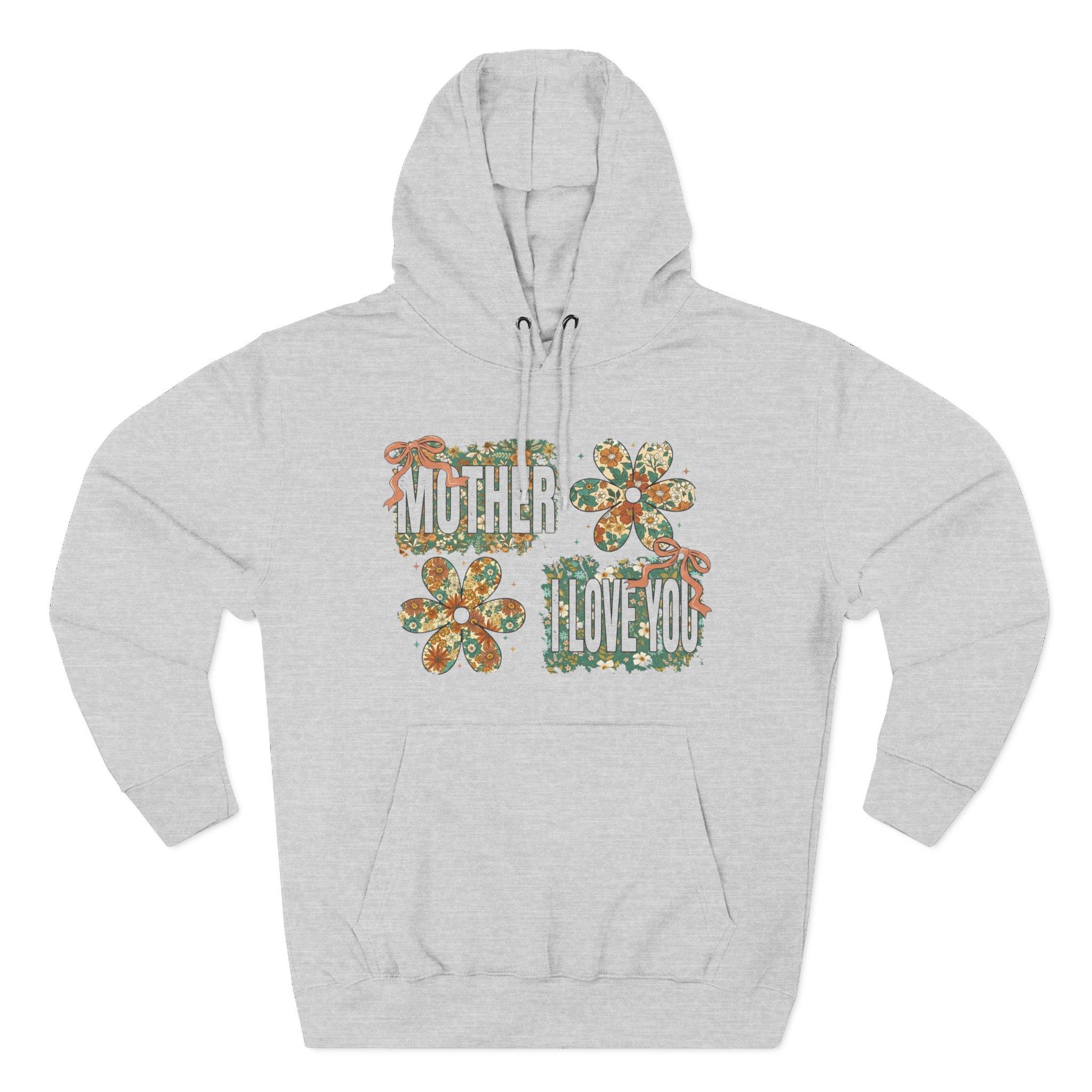Sudadera con capucha floral "Mother I Love You" — Sudadera polar retro con estampado floral 9 Sudadera con capucha floral "Mother I Love You" — Sudadera polar retro con estampado floral - Imagen 9