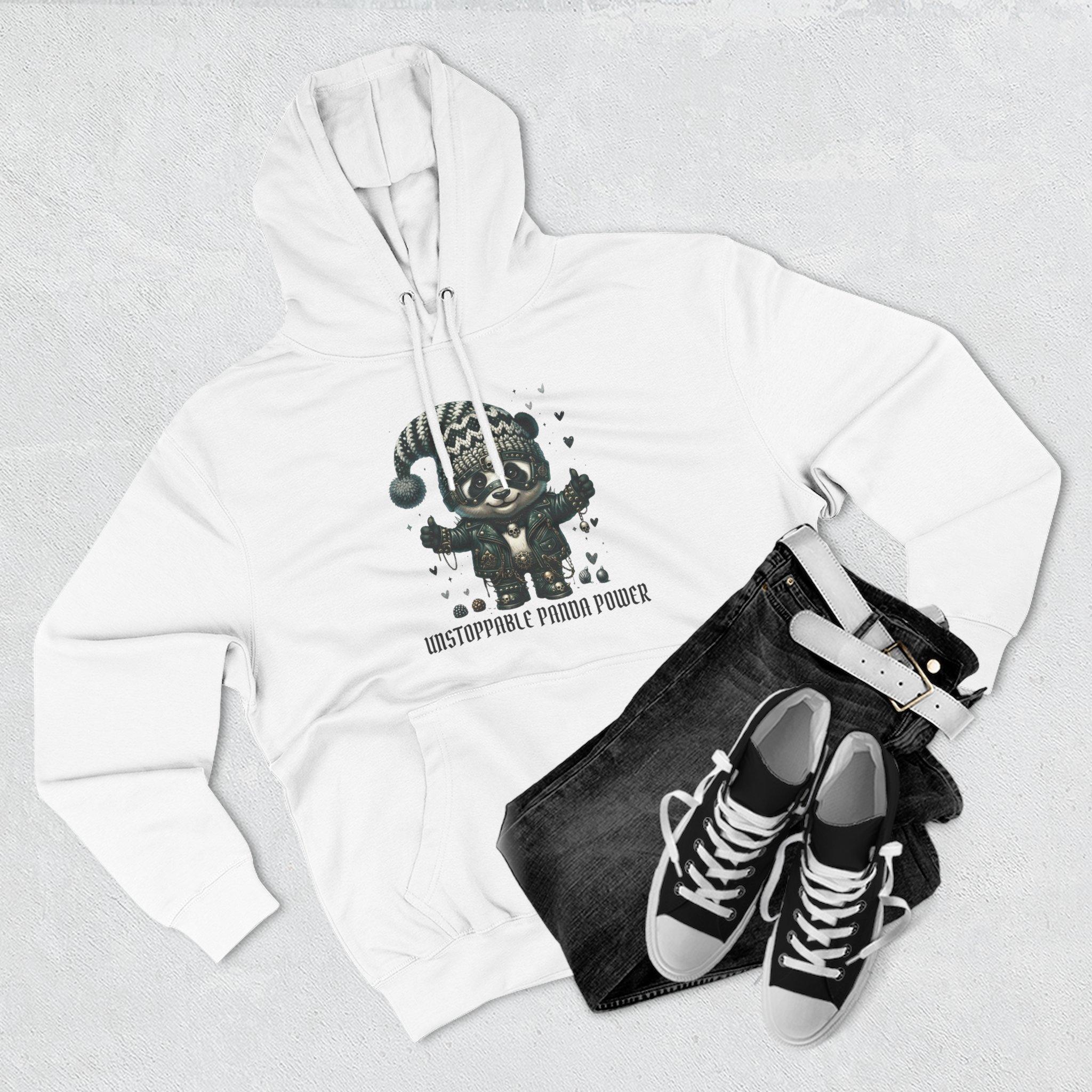 Panda Power Hoodie — "Unstoppable Panda Power" Graphic Fleece Pullover 3 Panda Power Hoodie — "Unstoppable Panda Power" Graphic Fleece Pullover - Imagen 3