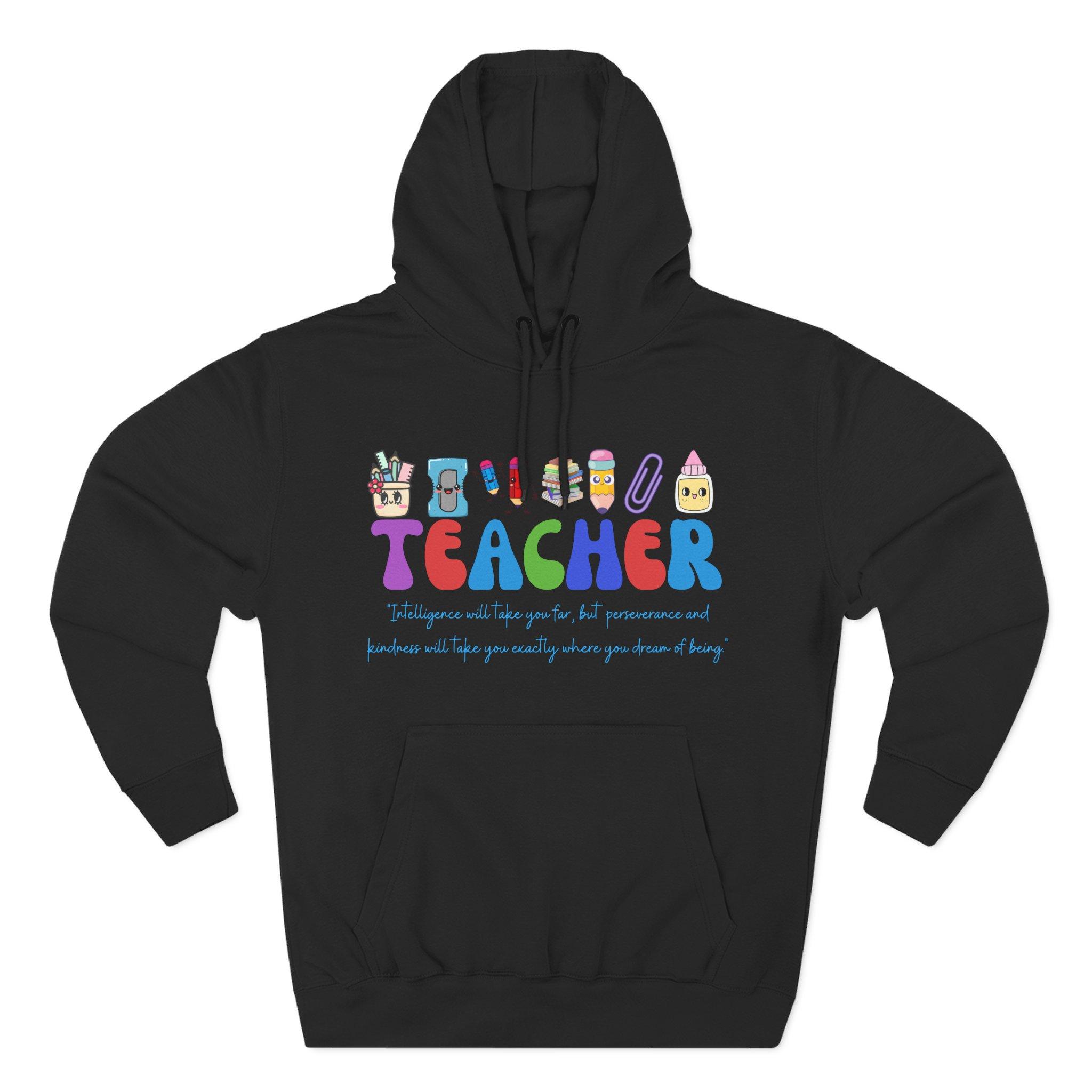 Teacher Graphic Hoodie — Cute Classroom Icons "TEACHER" Design, Gift for Educators 14 Teacher Graphic Hoodie — Cute Classroom Icons "TEACHER" Design, Gift for Educators - Imagen 14