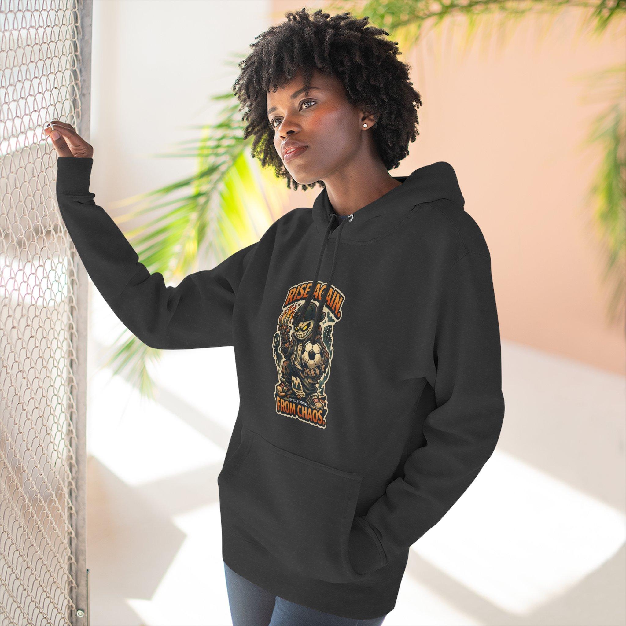 Hoodie - 'Rise Again From Chaos' Bear Graphic Pullover 10 Hoodie - 'Rise Again From Chaos' Bear Graphic Pullover - Imagen 10