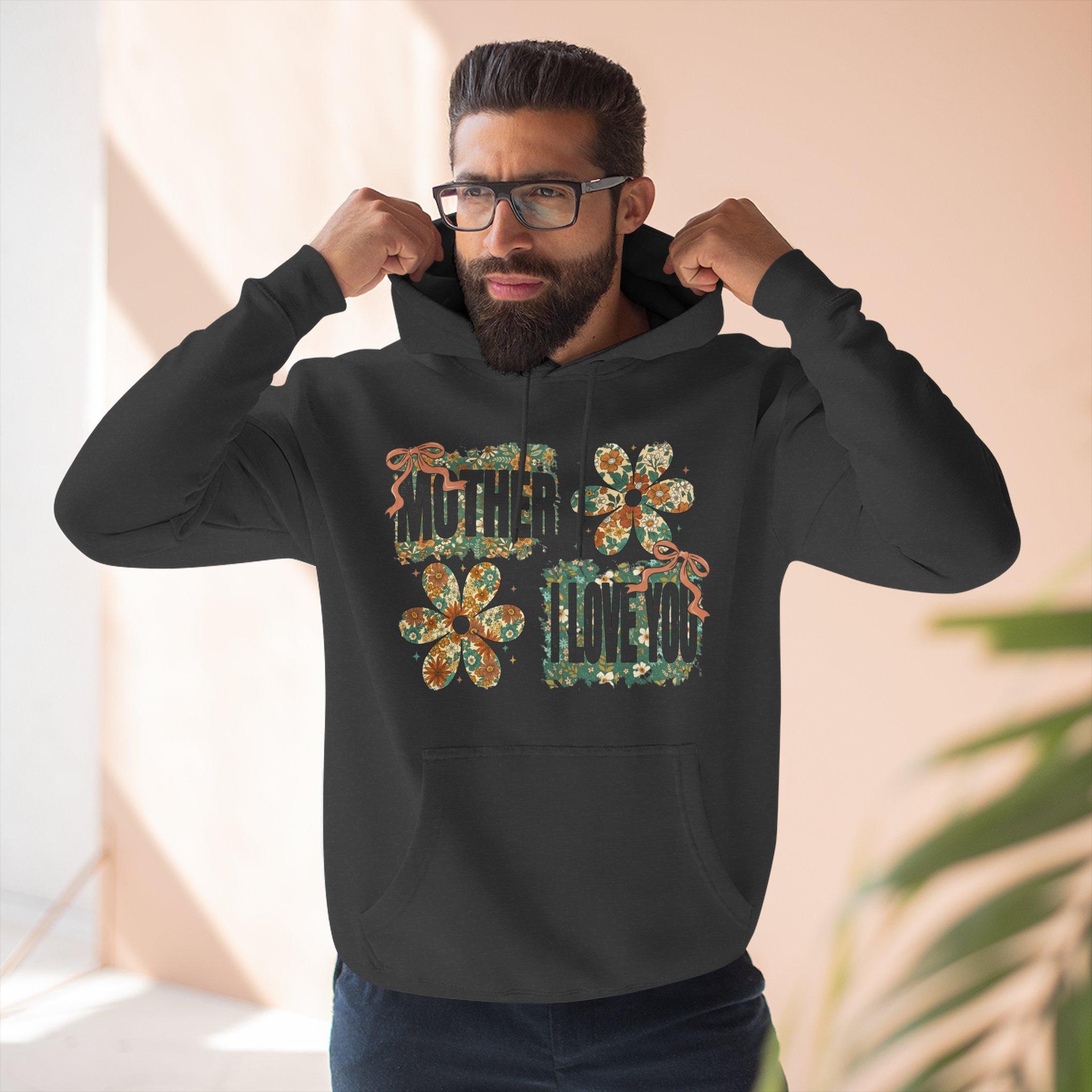 Sudadera con capucha floral "Mother I Love You" — Sudadera polar retro con estampado floral 11 Sudadera con capucha floral "Mother I Love You" — Sudadera polar retro con estampado floral - Imagen 11