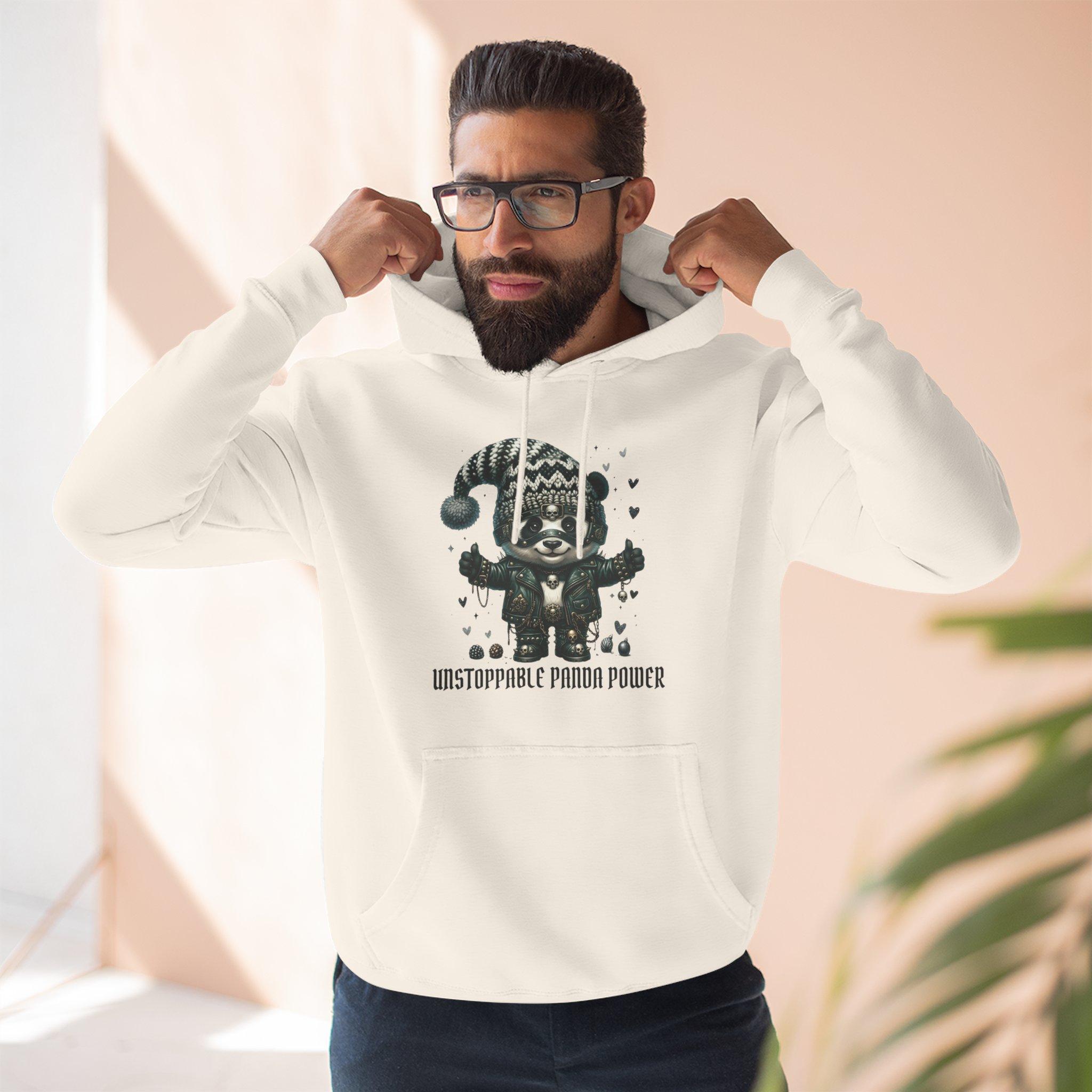 Panda Power Hoodie — "Unstoppable Panda Power" Graphic Fleece Pullover 16 Panda Power Hoodie — "Unstoppable Panda Power" Graphic Fleece Pullover - Imagen 16